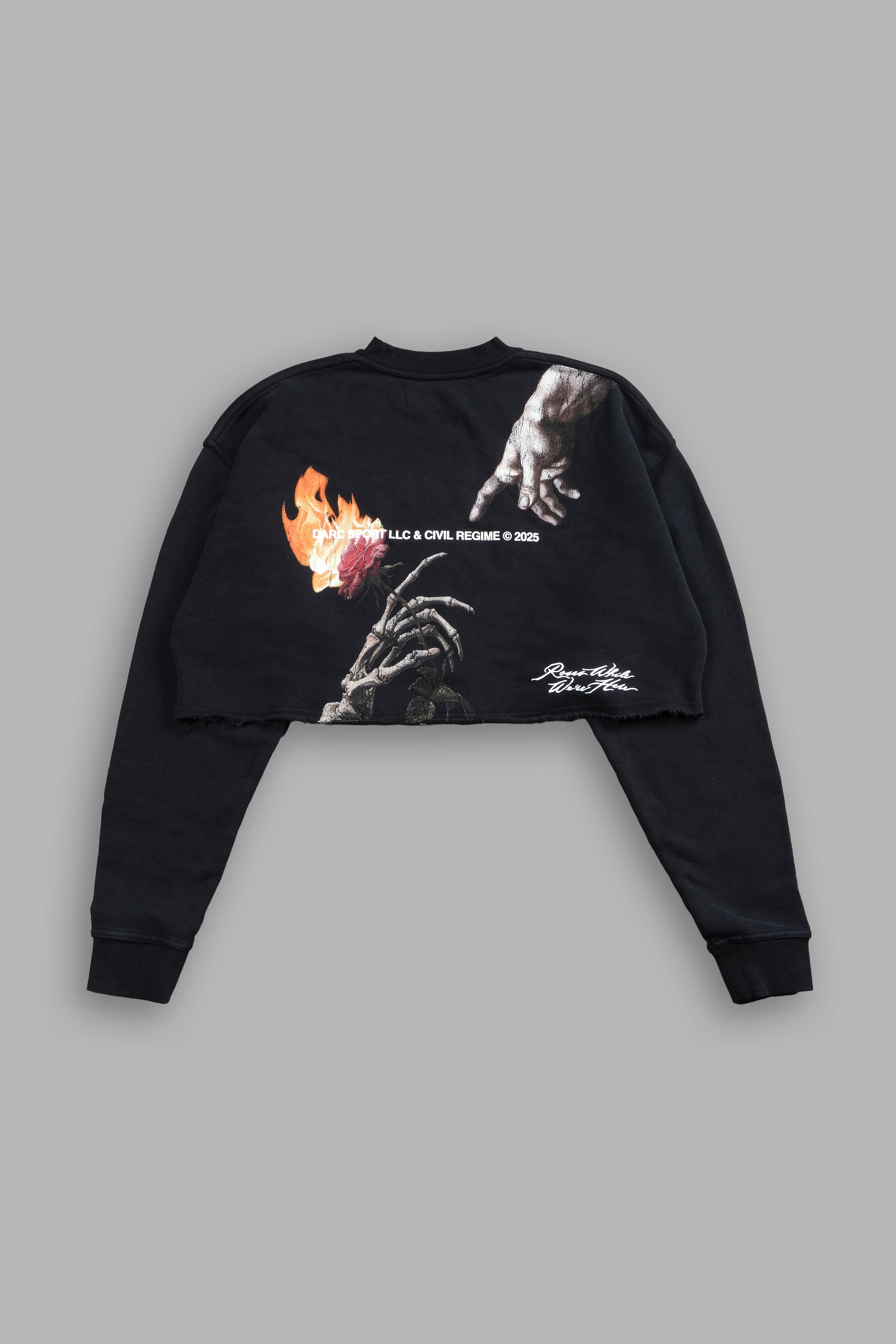 Eternal Fire London (Cropped) Crewneck in Black — imagem 3
