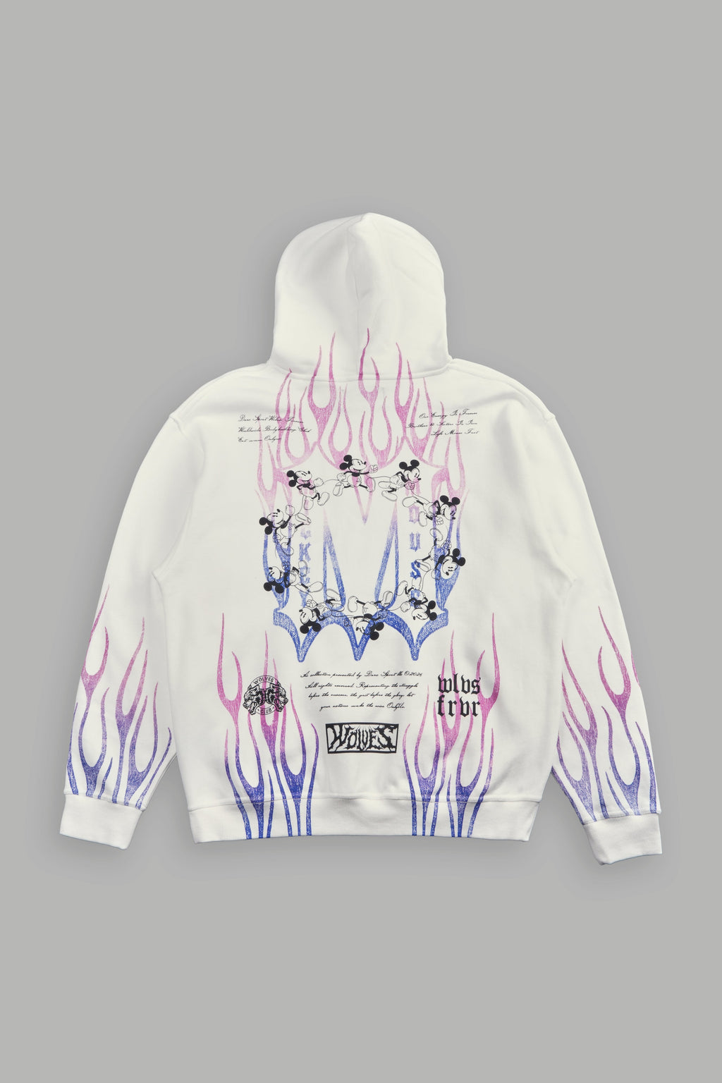 Mickey Forever Pierce Hoodie in Cream