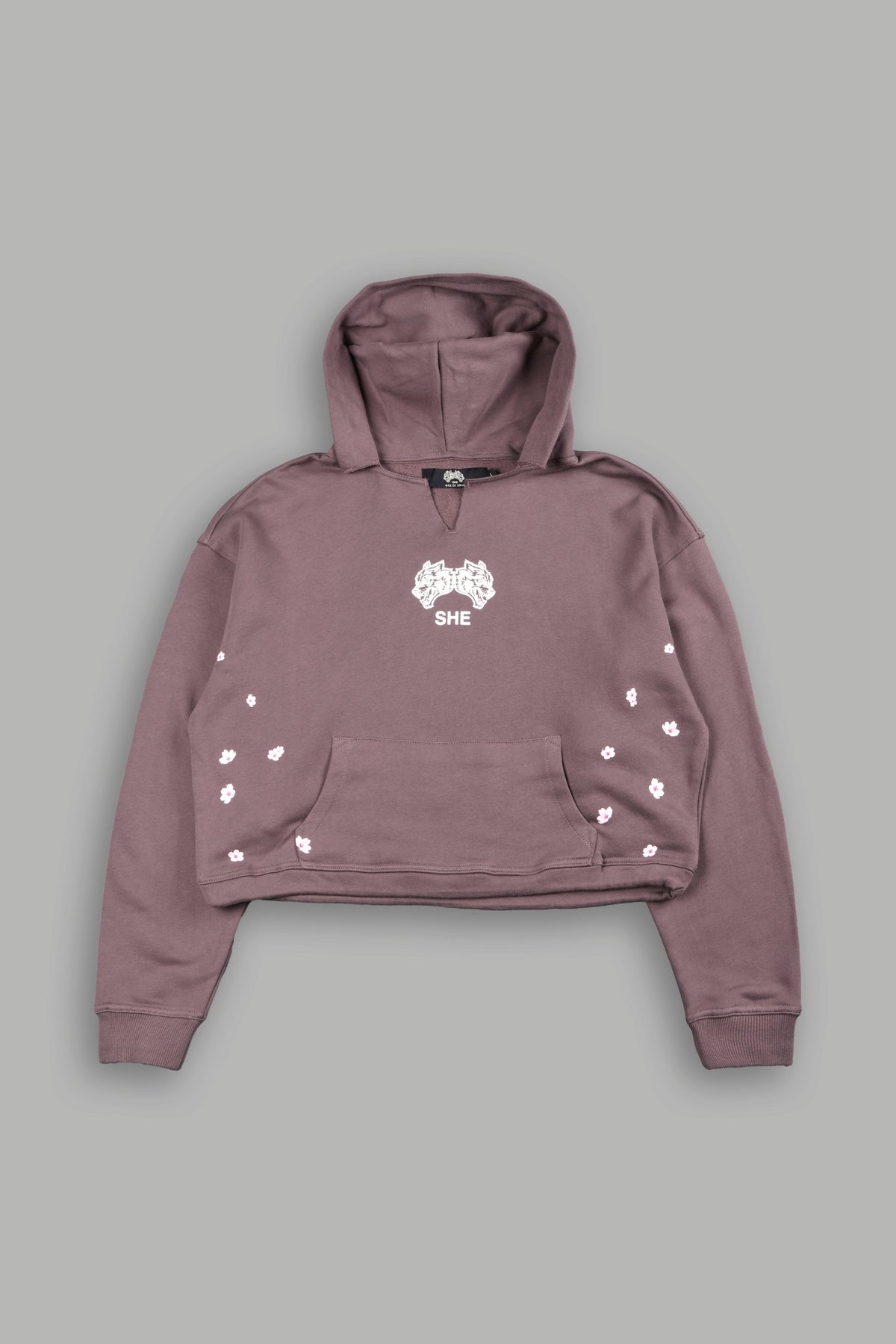 Sakura Hesh Dempsey Cropped Hoodie In Rose Taupe — imagem 5