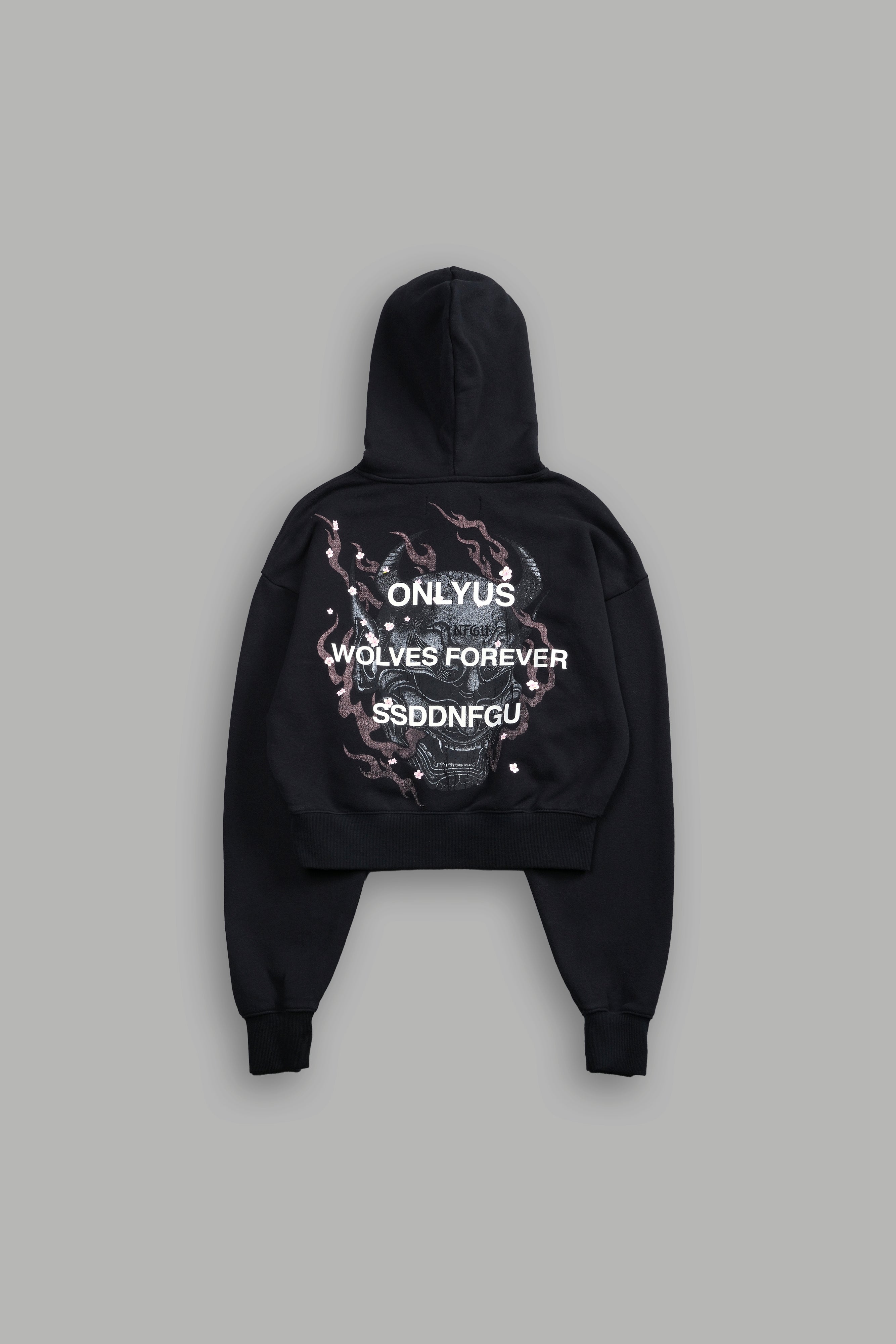 Our Fire V2 "Owen" (Cropped) Hoodie in Black — imagem 3