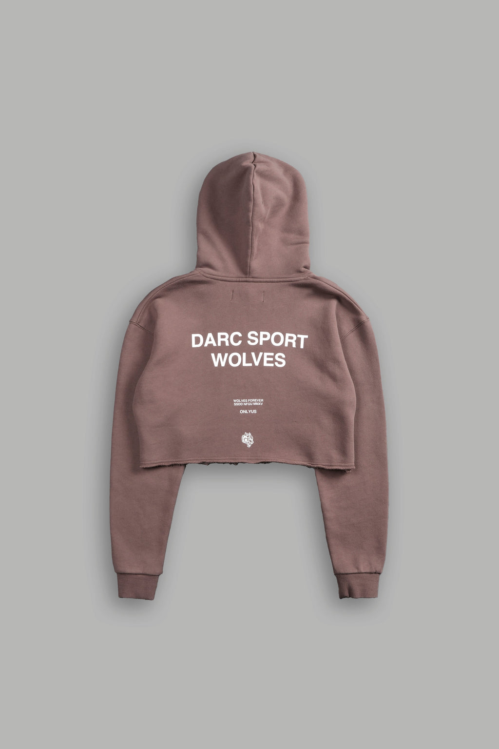 Darc Sport Wolves "Pierce" (Cropped) Hoodie in Norse Brown — imagem 3