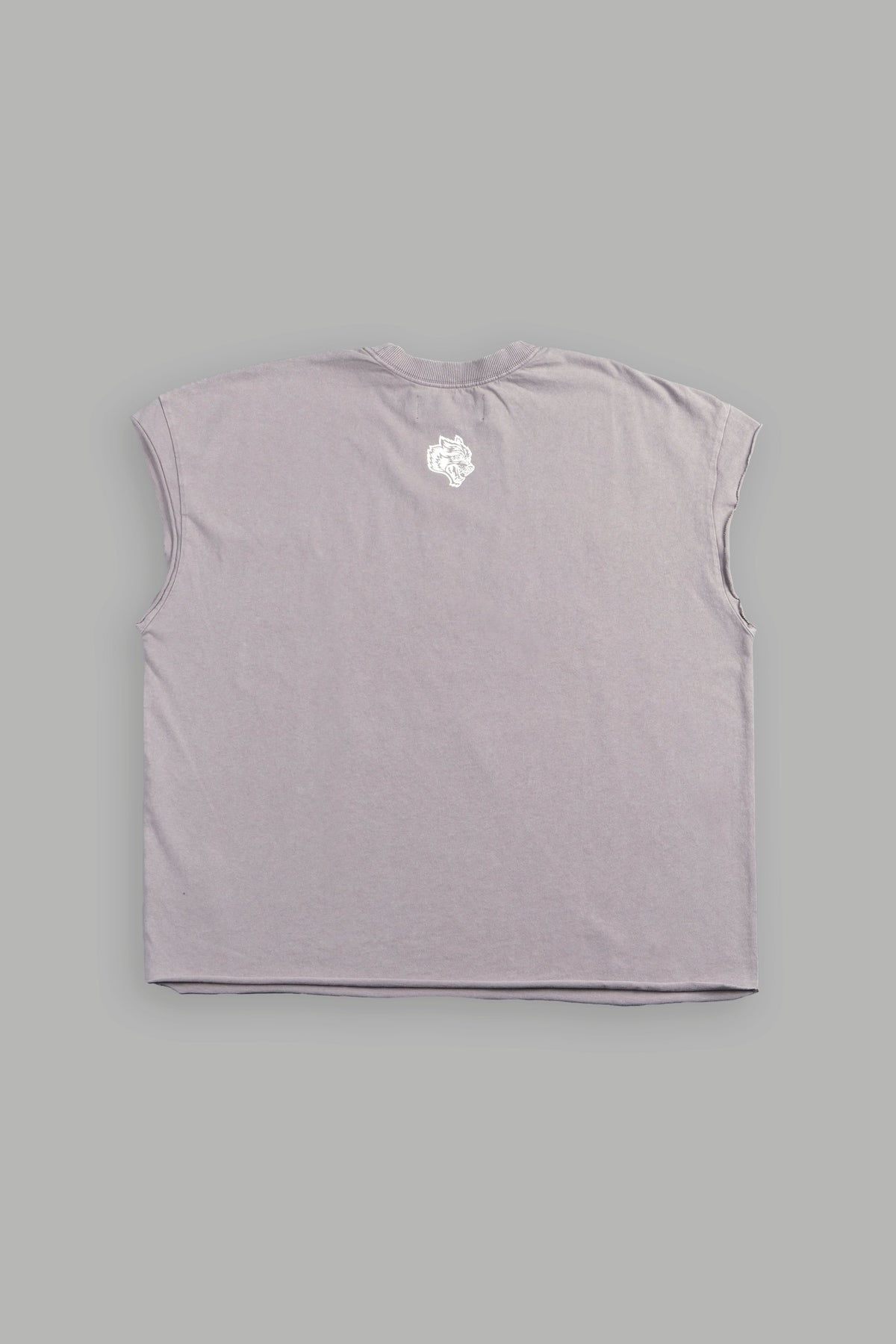 Ds Corazon Grunge Cut-Off Tee In Pale Gray