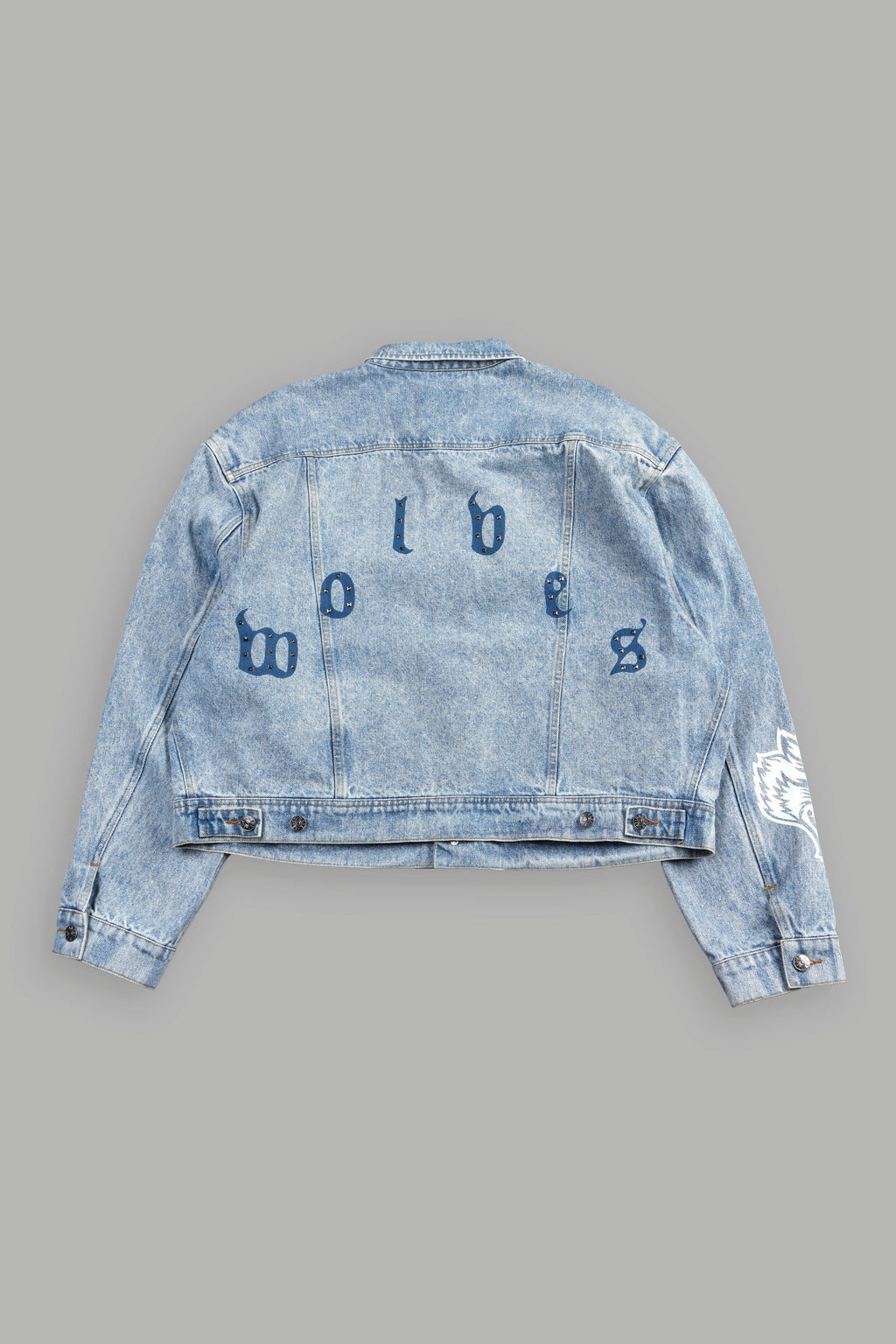 Nuestra Senora Cropped American Denim Jacket In Light Wash
