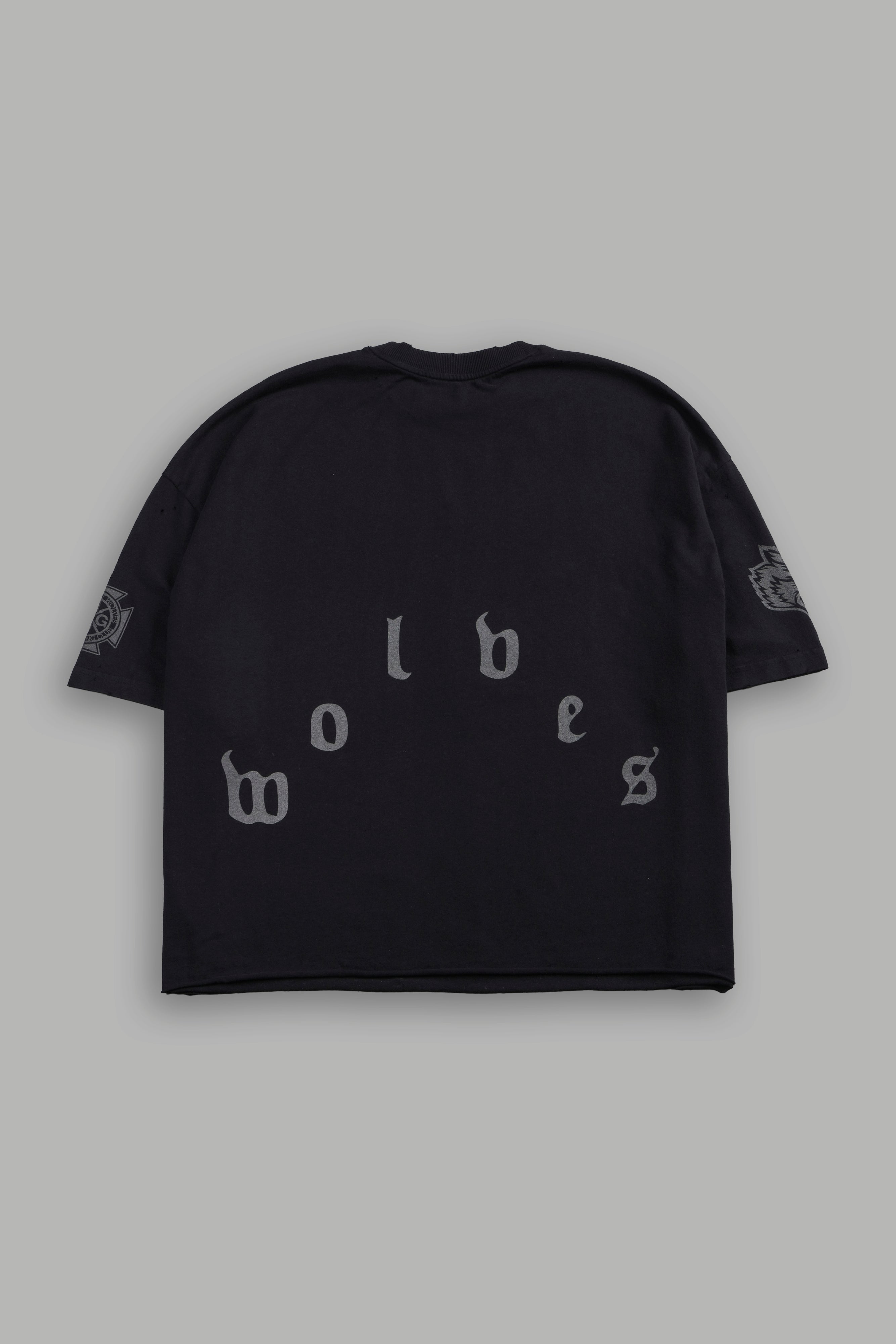 Sub-Zero Distressed Grunge Box Cut Tee V2 in Black — imagem 3
