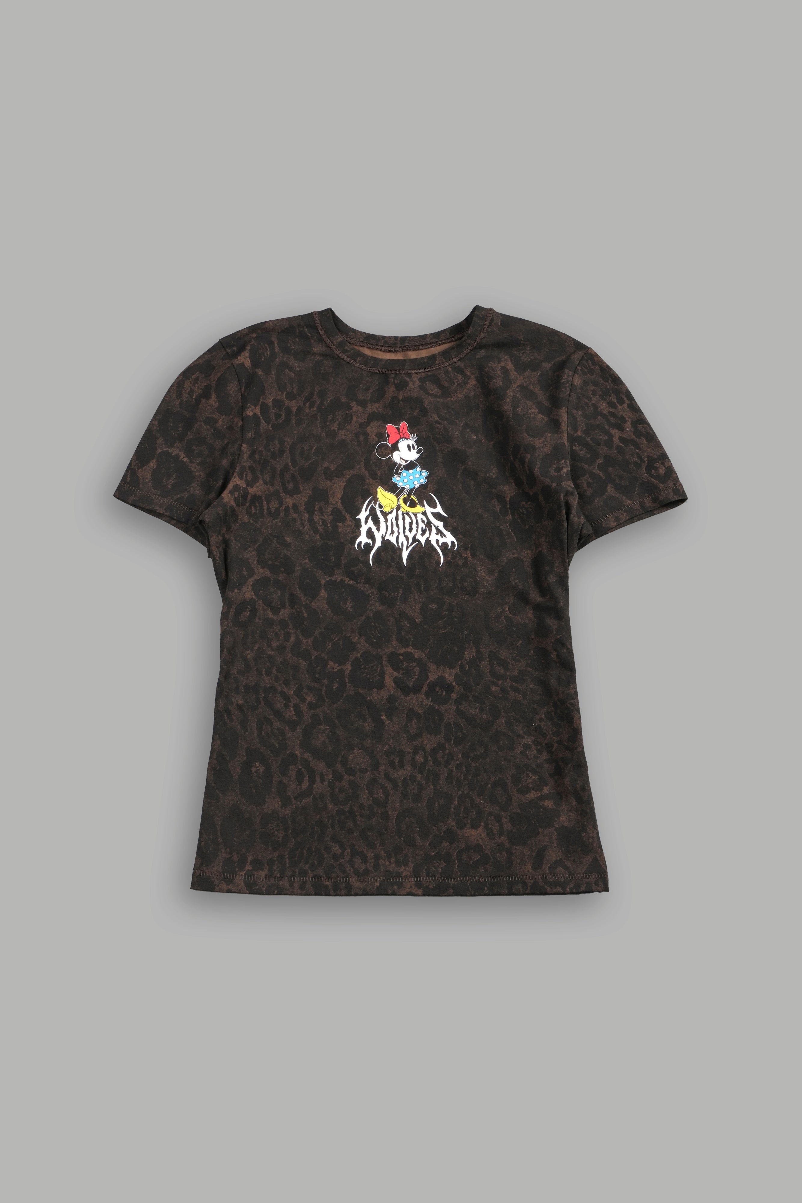 Minnie Mouse Hesh Eden Ss Tee in Darc Brown Leopard