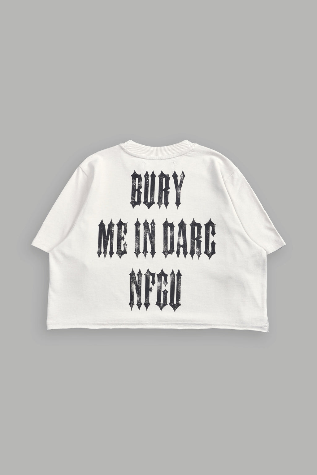 Bury Me In Darc NFGU "Premium" (Cropped) Tee in Stone — imagem 4