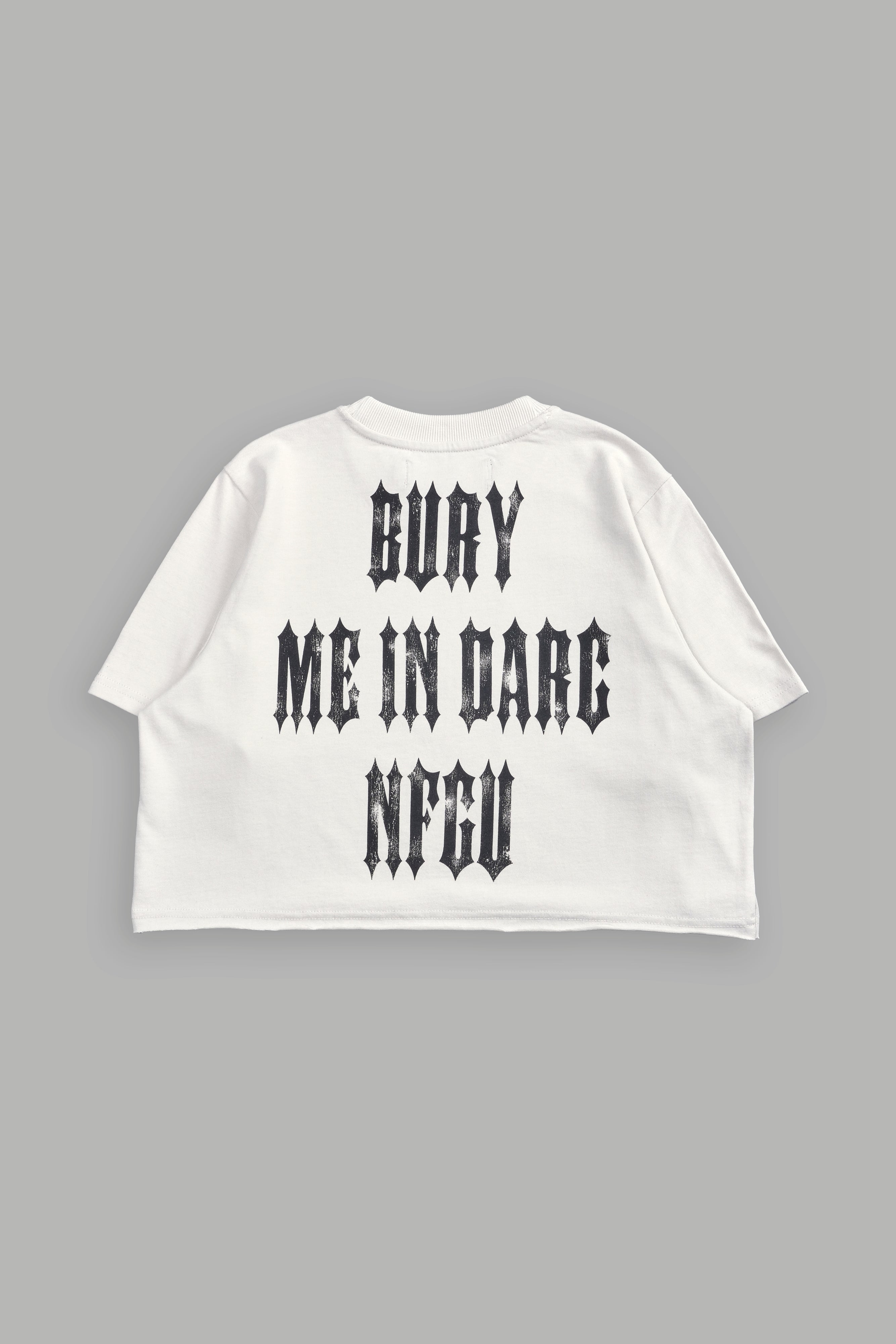 Bury Me In Darc NFGU "Premium" (Cropped) Tee in Stone — imagem 4