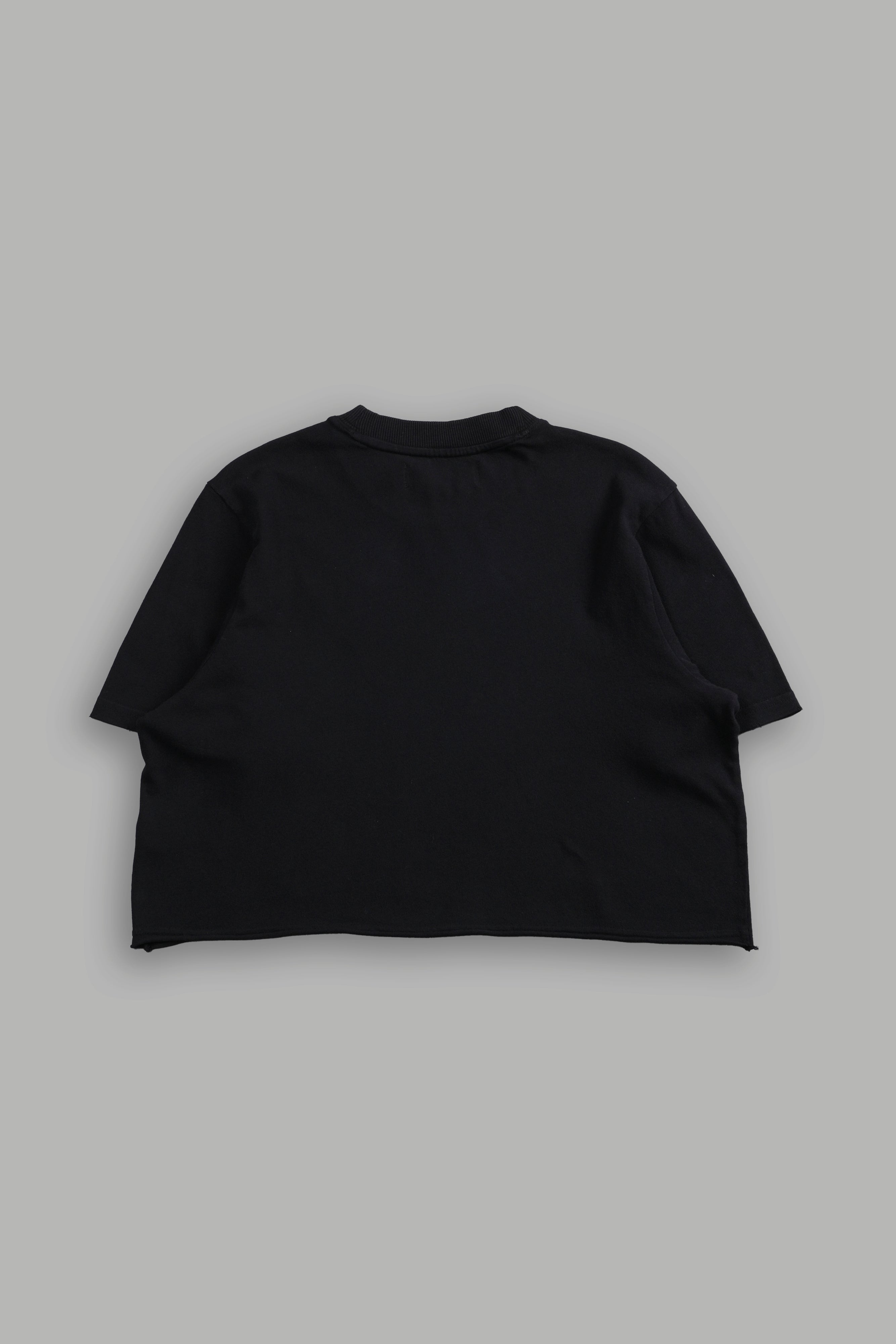 Drip Hesh Distressed Oversized (Cropped) Tee in Black — imagem 4