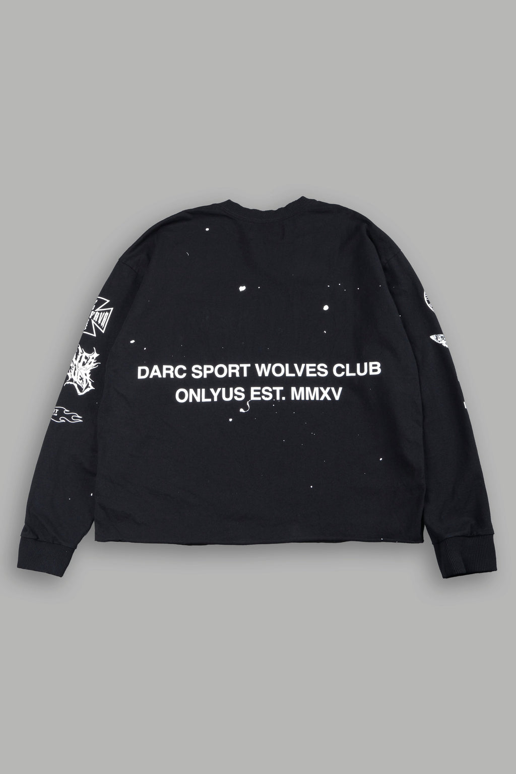 Club Core Grunge Mid Length Raw Hem Ls Tee In Black - imagem 3