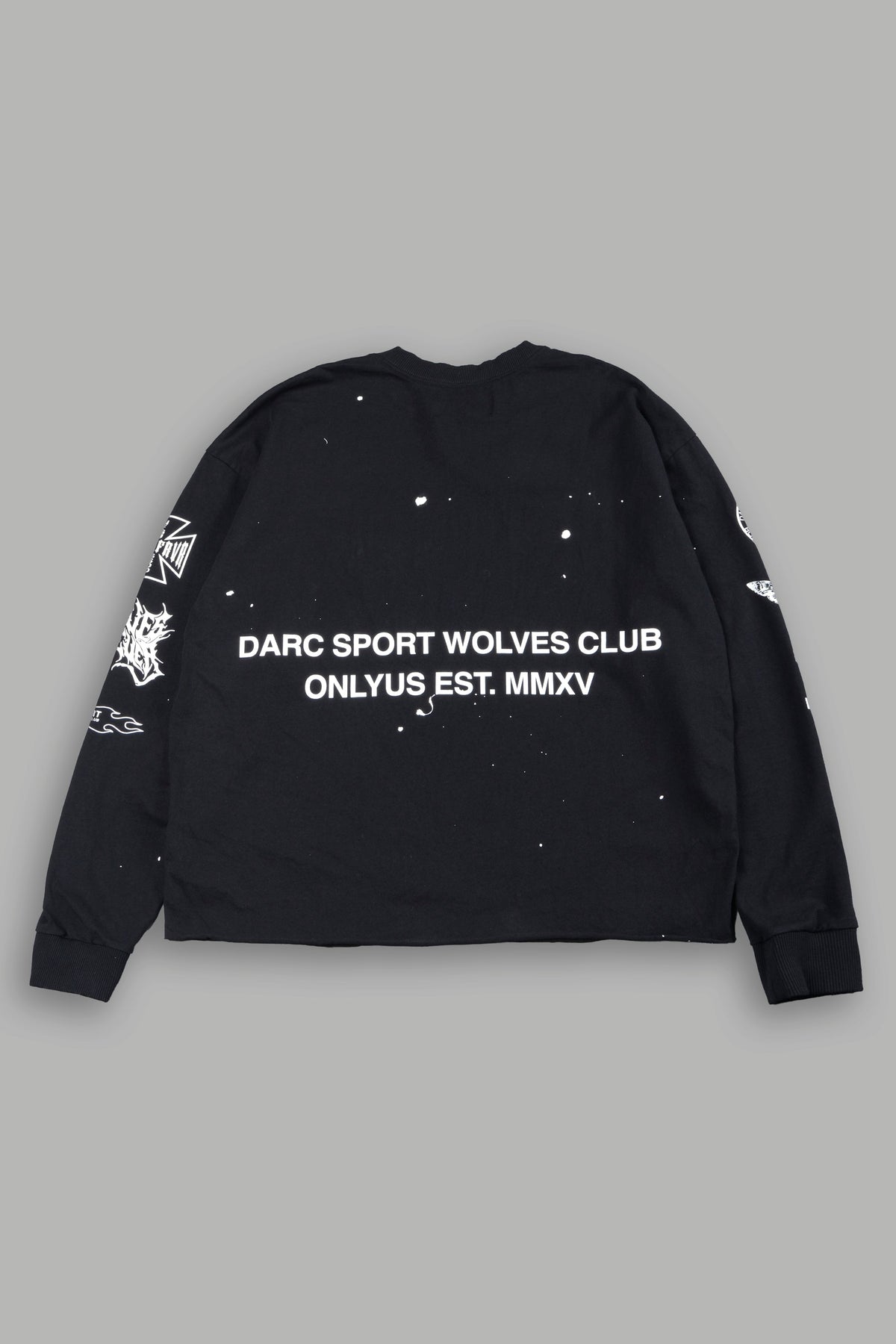 Club Core Grunge Mid Length Raw Hem Ls Tee In Black - imagem 3