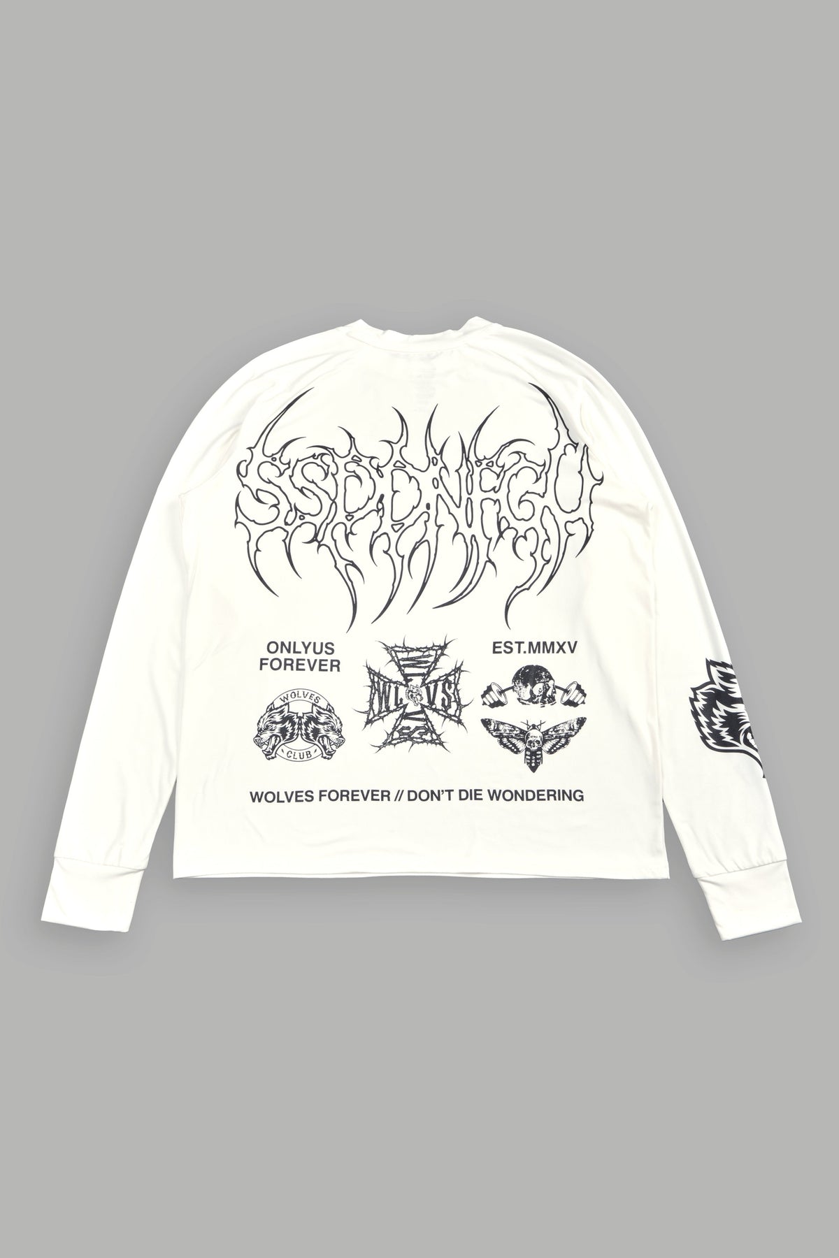 Hesh Mantra Dry Wolf Raglan Ls Tee In White