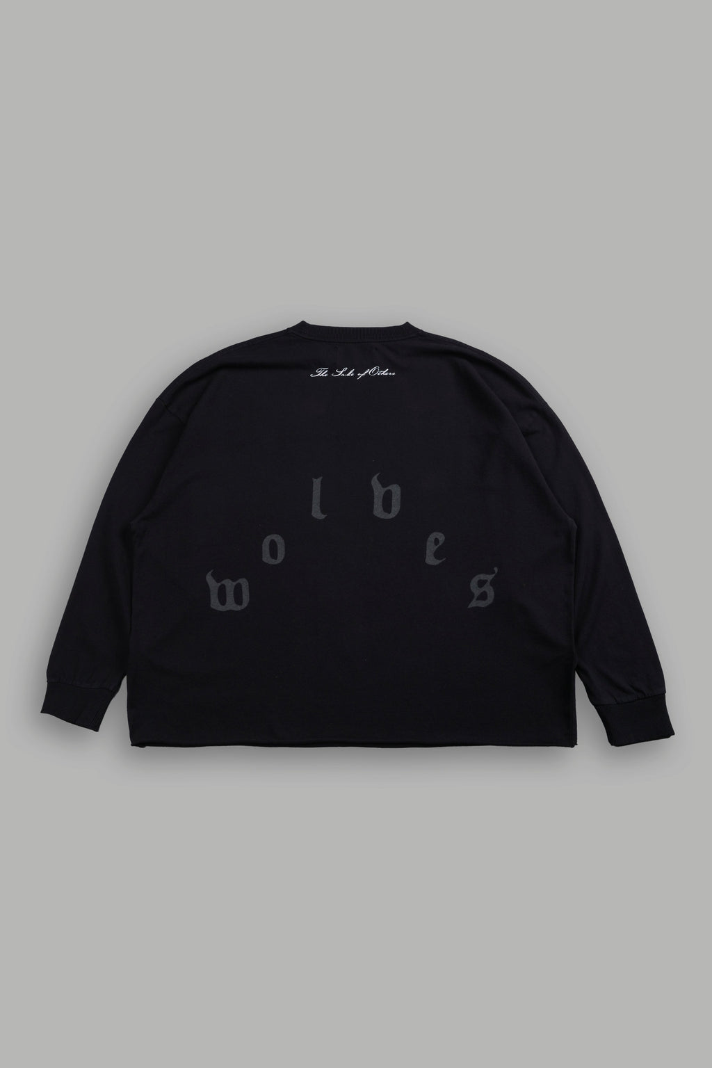 You Are the Reason Grunge Mid-Length Raw Hem LS Tee in Black — imagem 3