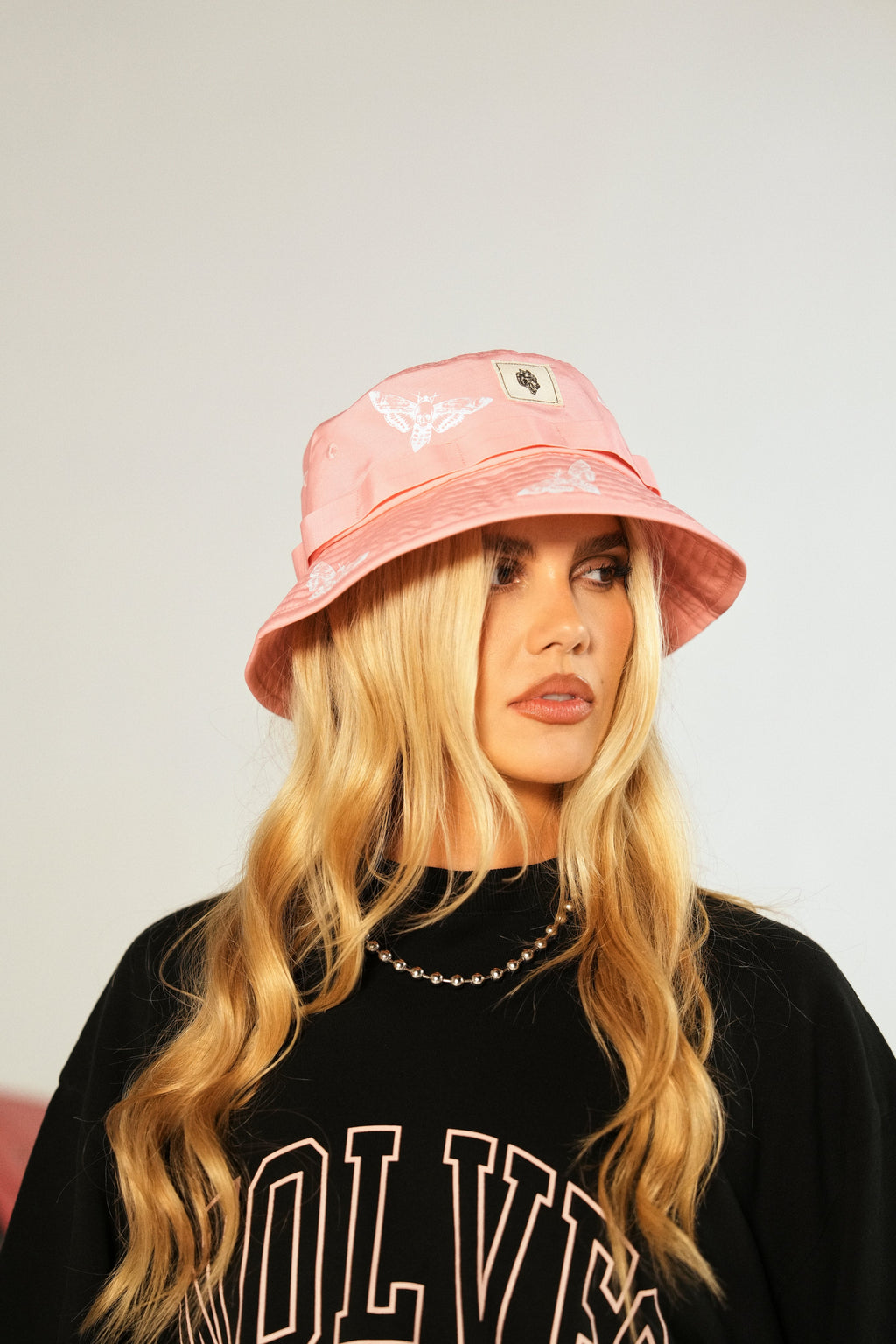 Death Moth Boonie Bucket Hat in Cherry Blossom — imagem 5