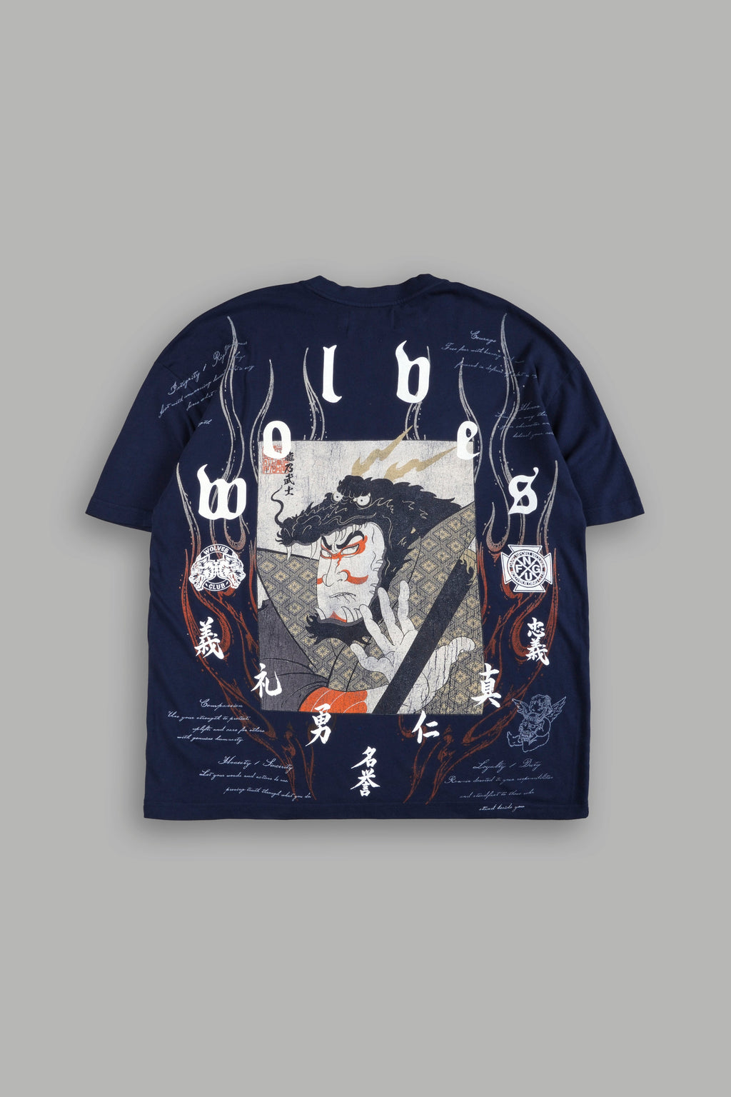 The Warrior Code Premium Oversized Tee in Navy — imagem 1