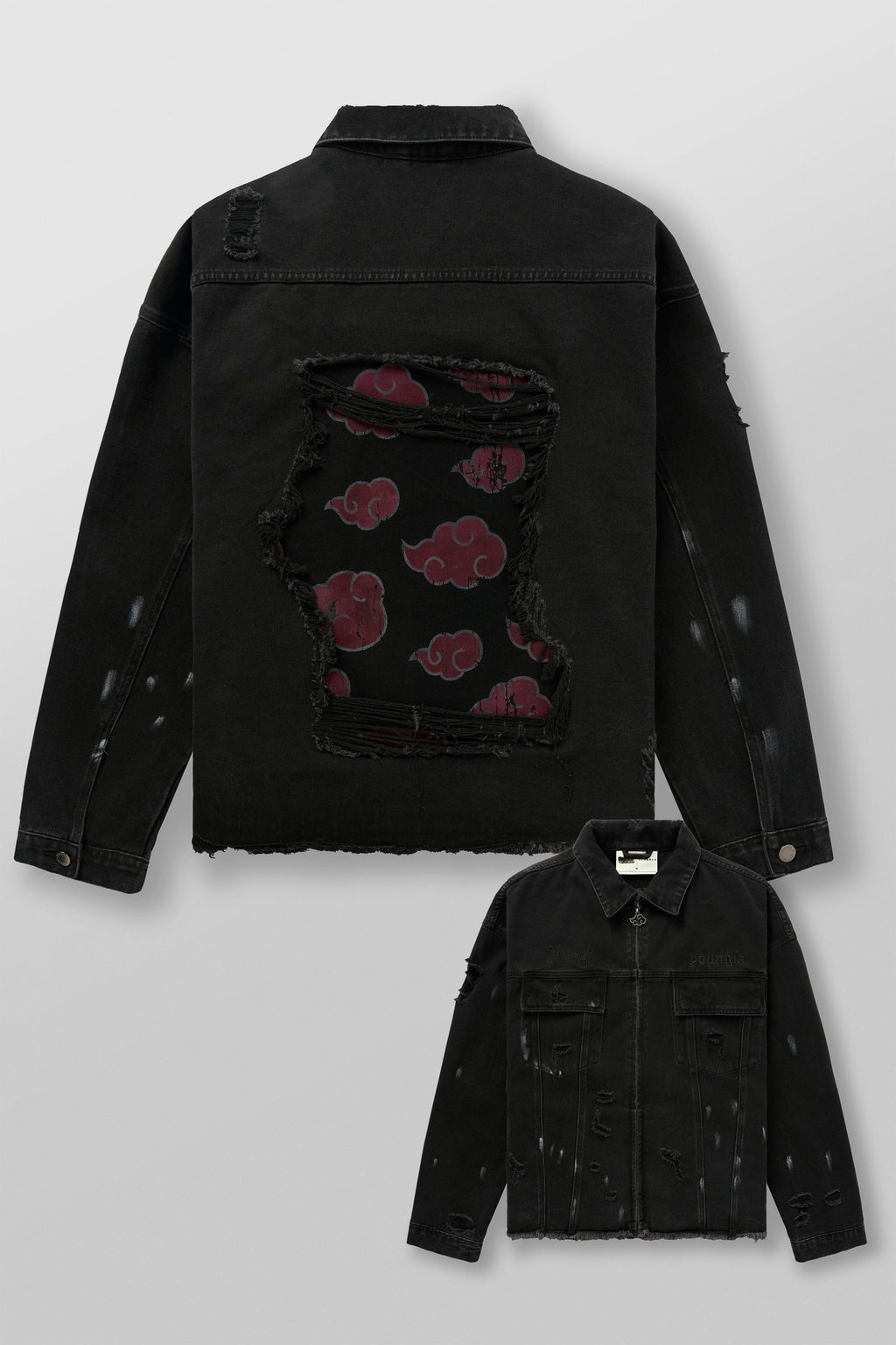 5133 - Naruto Distressed Denim Jackets — imagem 8