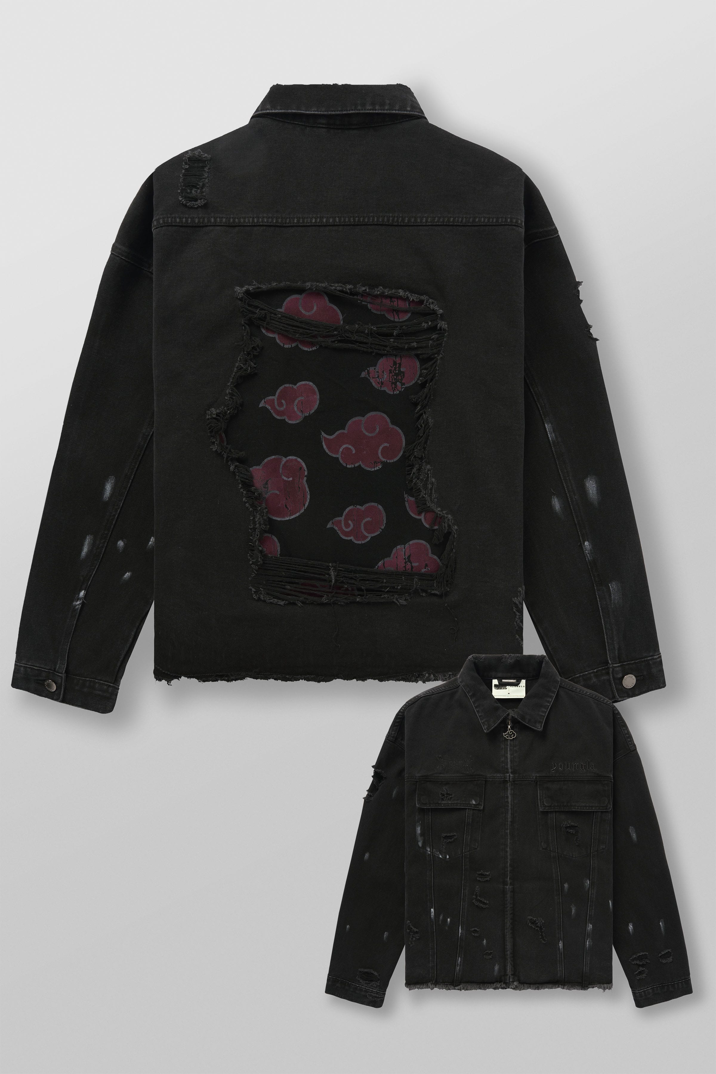 5133 - Naruto Distressed Denim Jackets — imagem 8