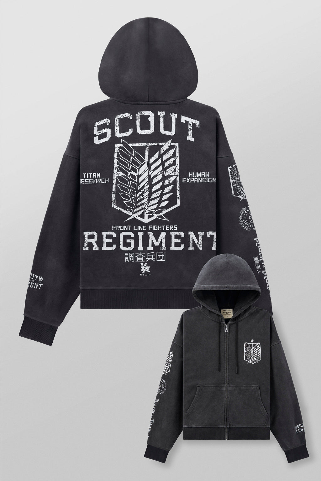5138 - AOT©  x YLA Zip-Up Hoodies — imagem 9