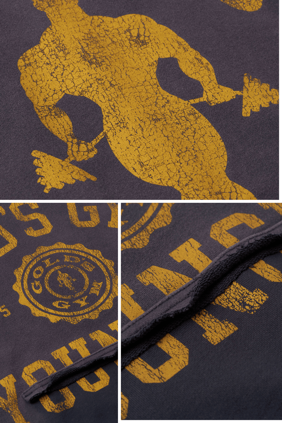 5167 - Gold's Iron Legacy Crest Hoodies — imagem 5