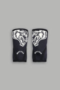 Wolf Head Elbow Sleeves in Black - imagem 1