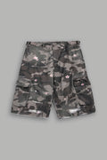 Wolf Pyramid Duke Cargo Shorts in Warrior In A Garden Green Camo — imagem 1