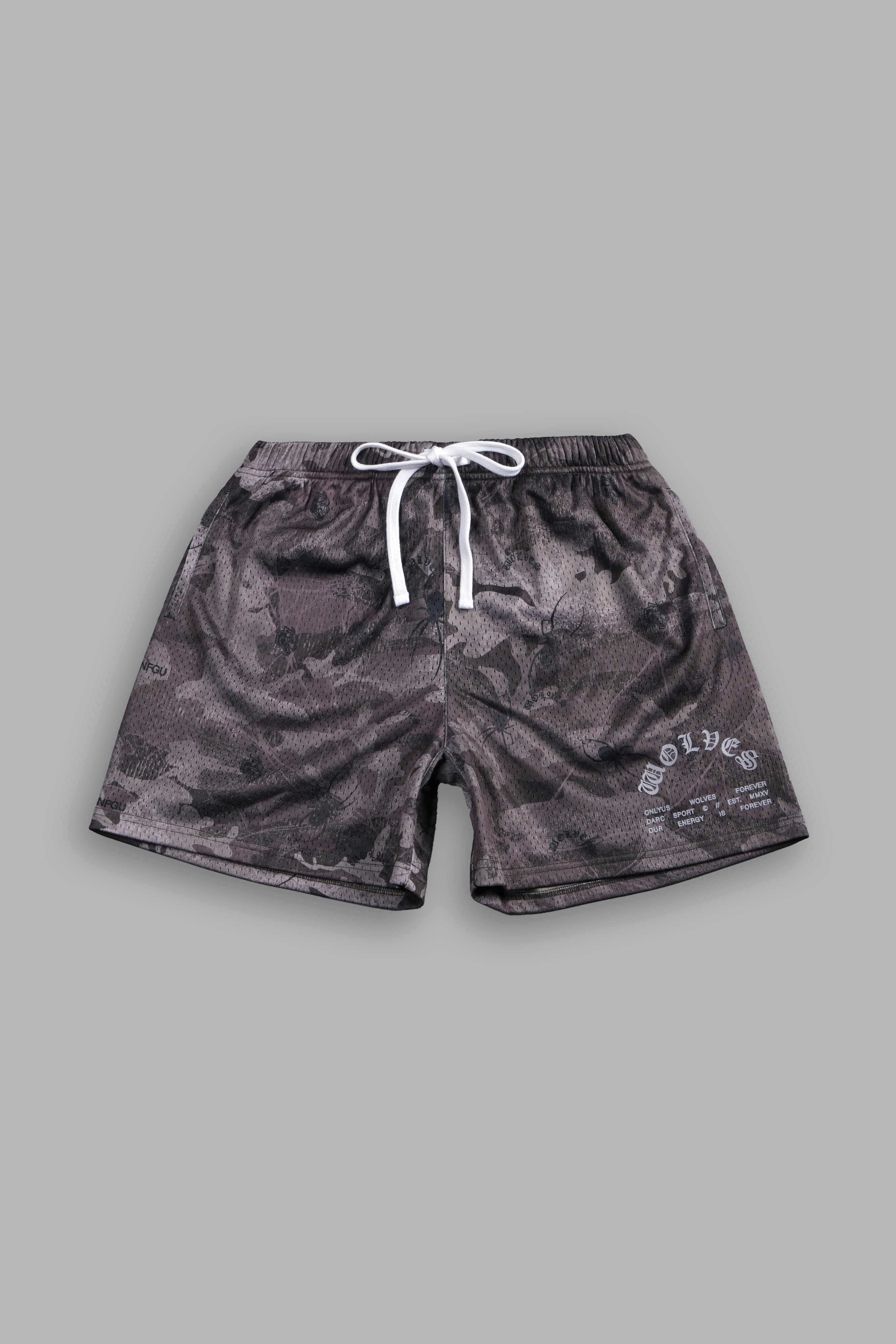 Origin Story Mesh Shorts in Spider Camo V2
