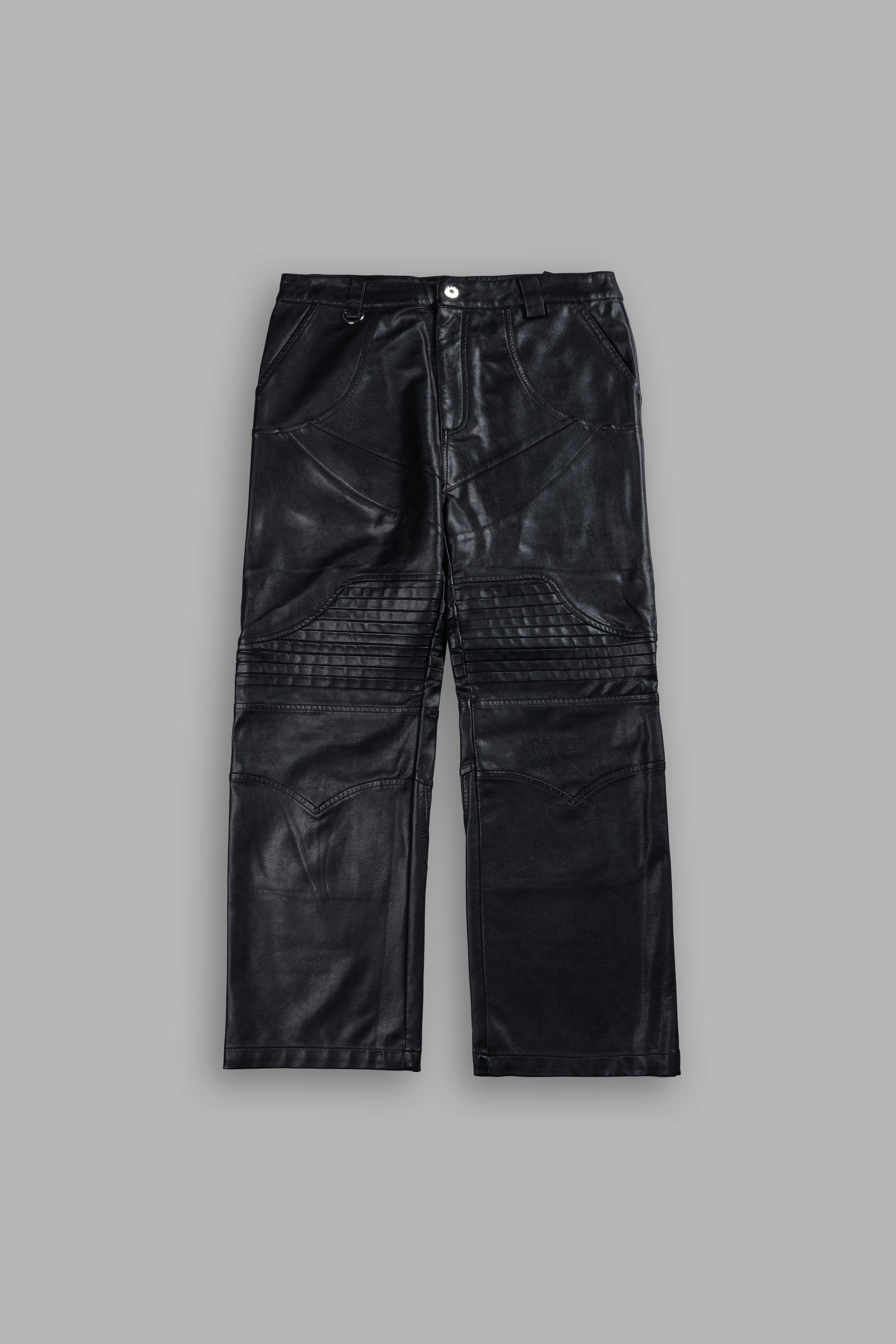 Wolves Chopper McKagan Faux Leather Pants in Black — imagem 1