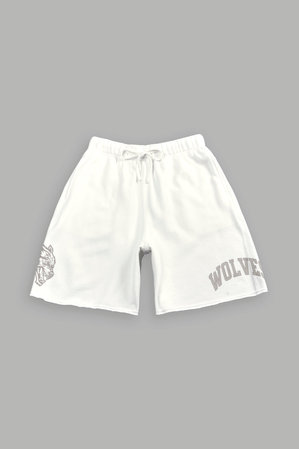 Loyalty Frvr Raw Hem Oversized Post Lounge Sweat Shorts in Cream — imagem 1