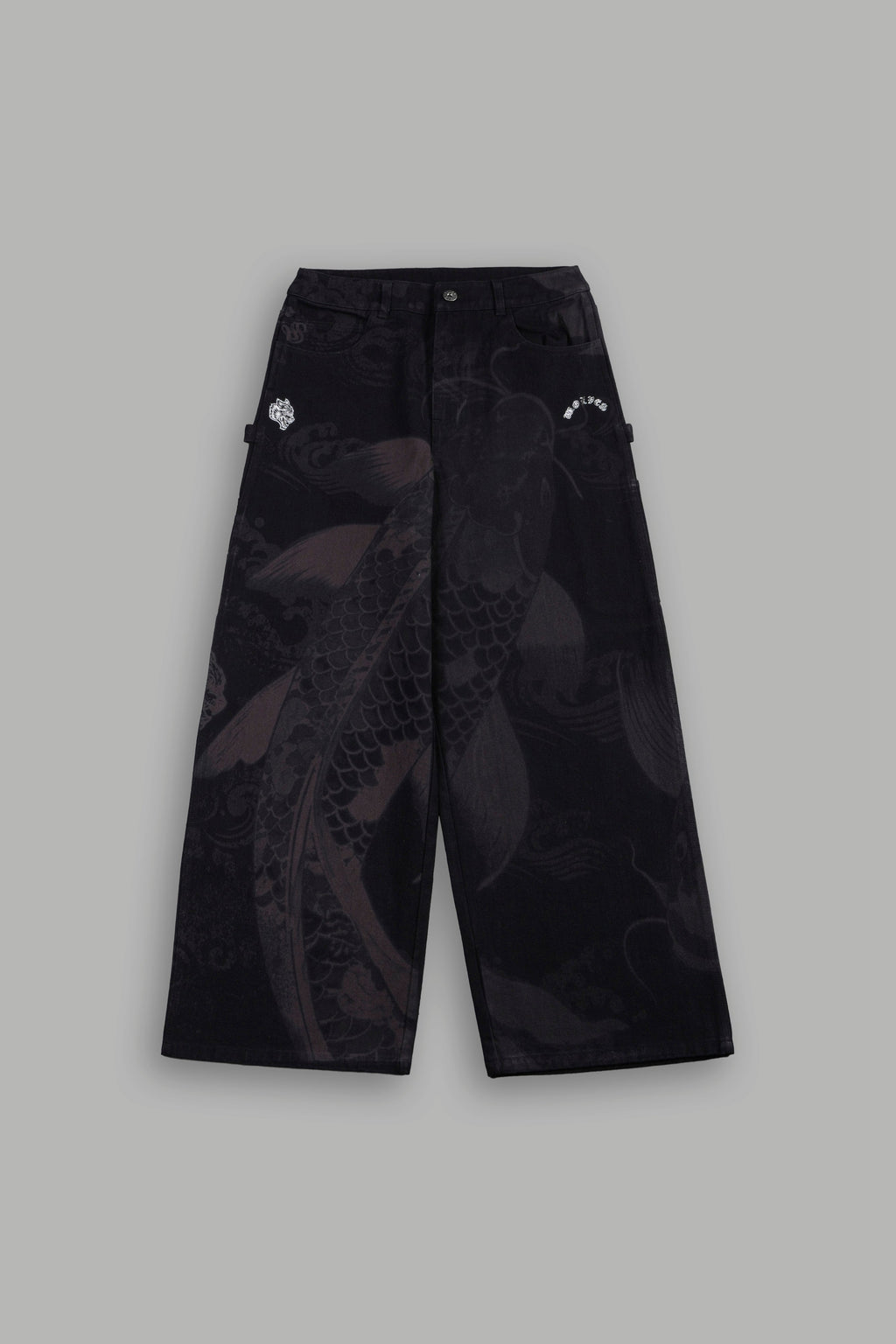 Darc Koi Wide Leg Carpenter Pant in Black — imagem 9