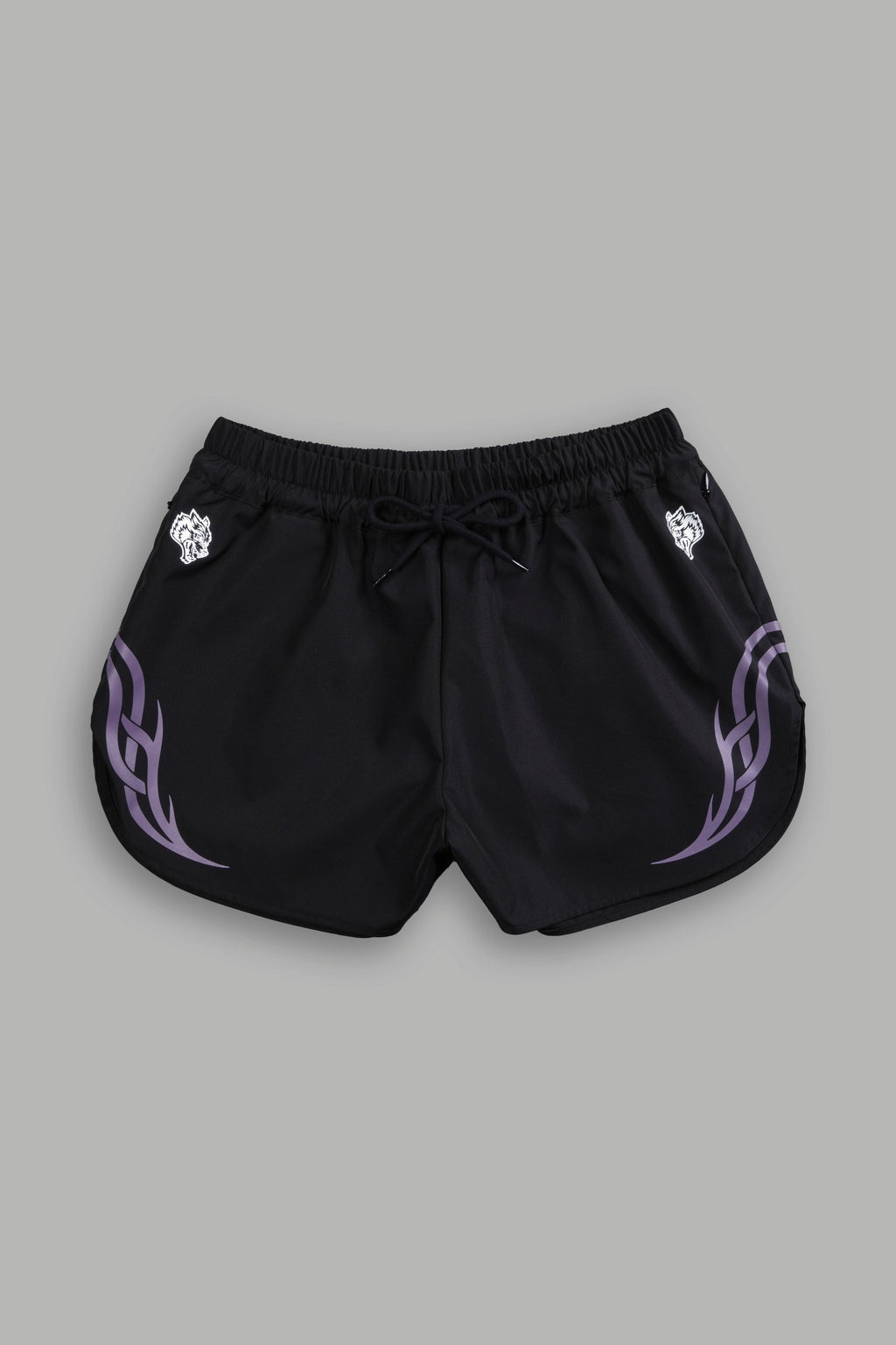 Dual Finite Code She Nadia Track Shorts in Black — imagem 3