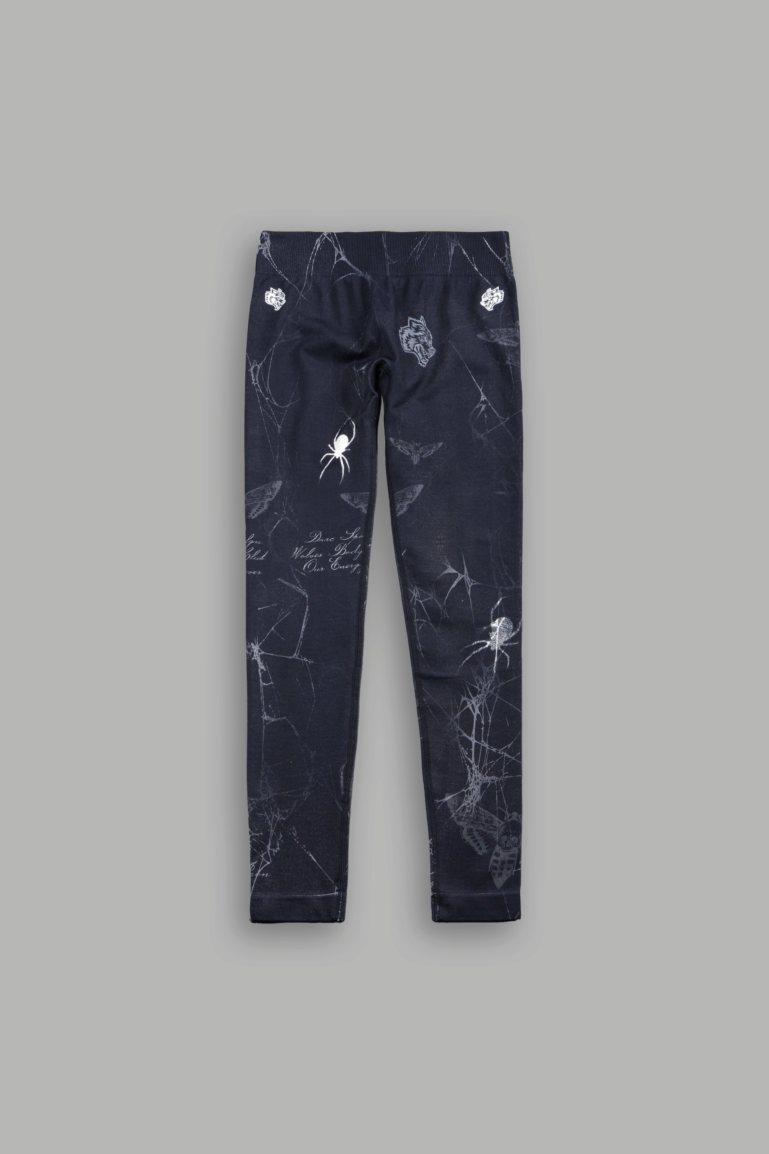Dual Wolf Hadley Soft Seamless Leggings in She Web Black