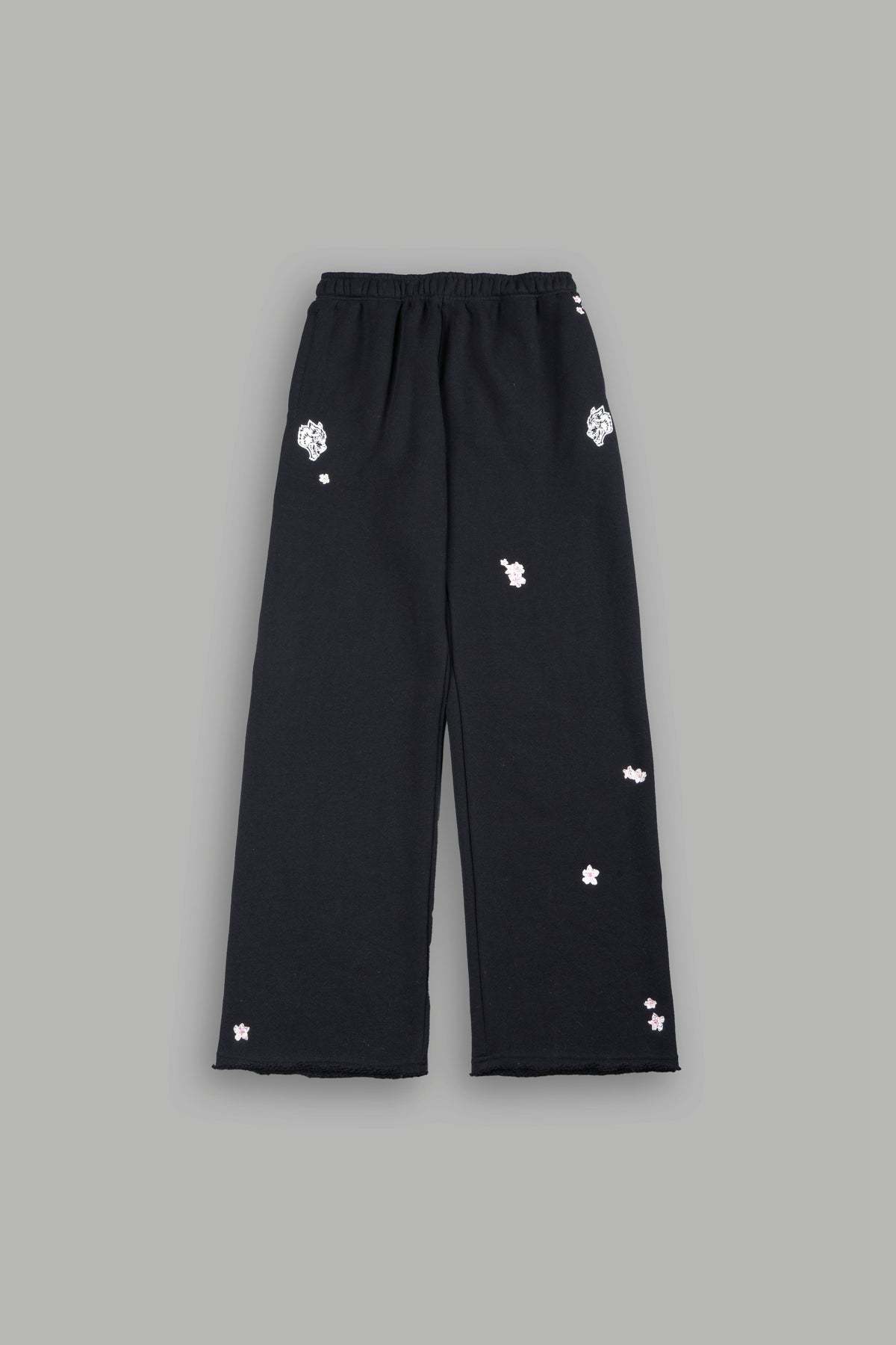 Dual Wolf Sakura Premium Big Cozy Sweats In Black — imagem 7