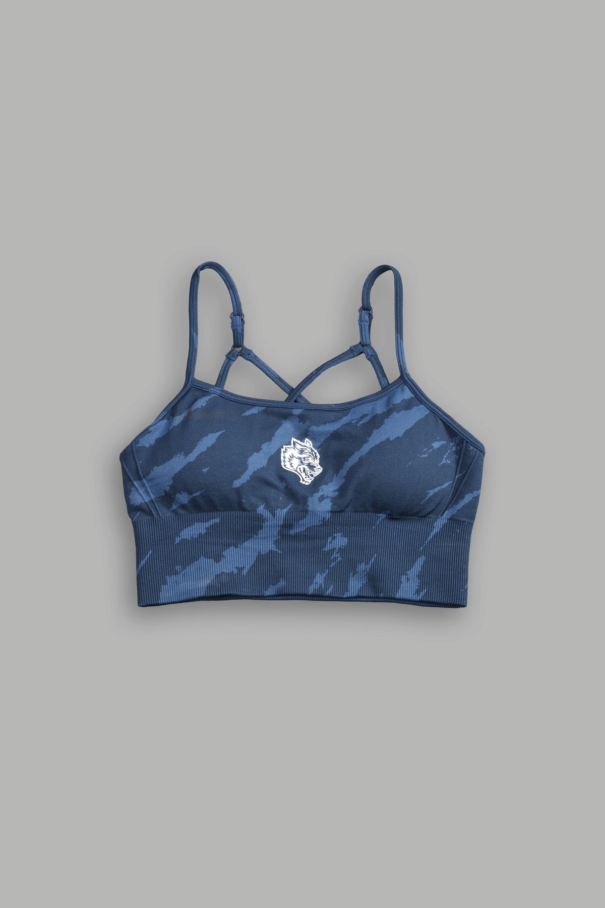 Single Wolf "Everson Seamless" Huxley Bra in Ocean Blue Native Camo - imagem 3