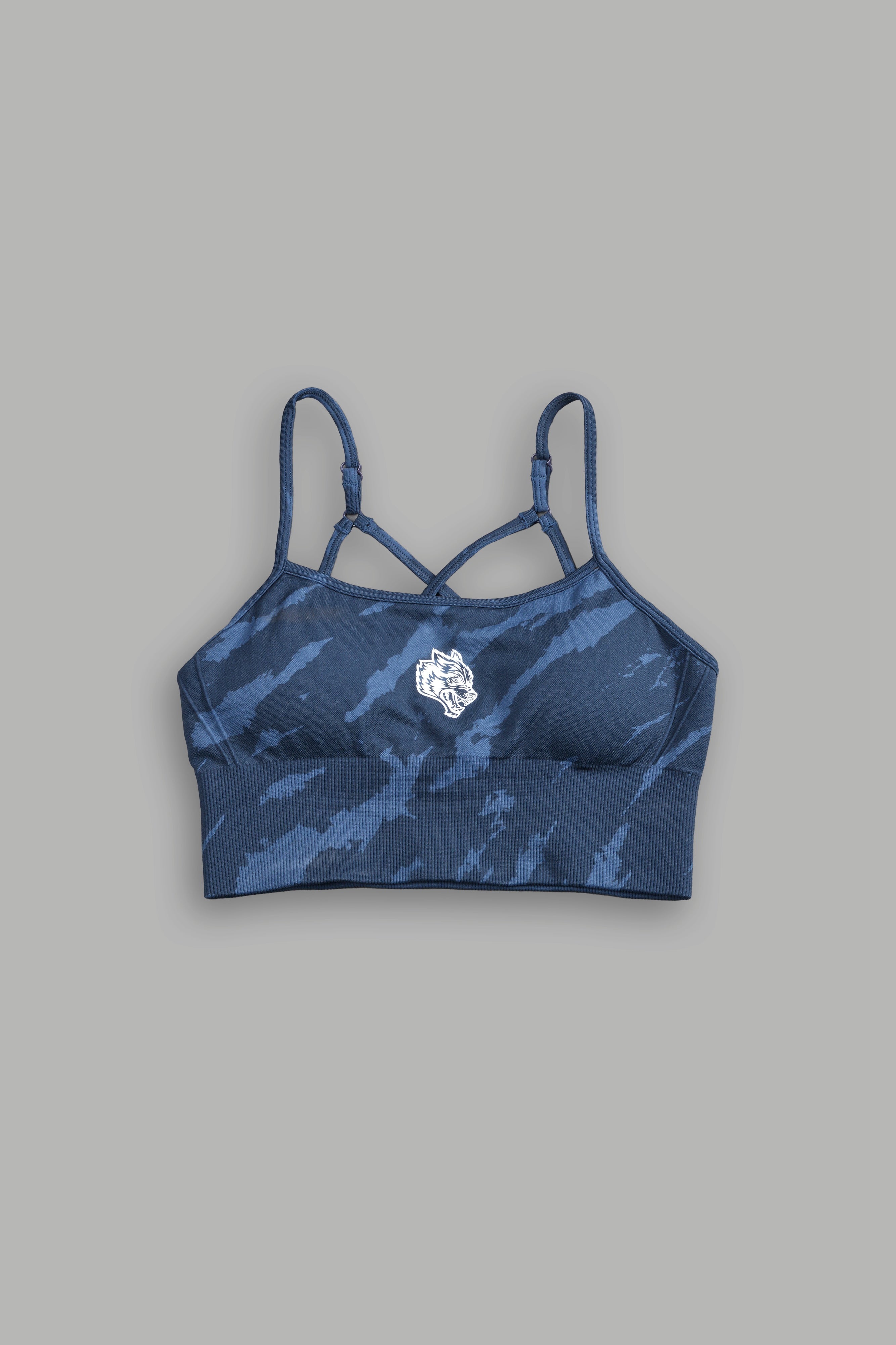 Single Wolf "Everson Seamless" Huxley Bra in Ocean Blue Native Camo — imagem 3