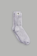 Wolf Patch V2 Comfy Socks in Heather Gray — imagem 1