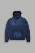 Wolves Heritage Grunge Moatis Hoodie In Navy Sun Fade - imagem 1