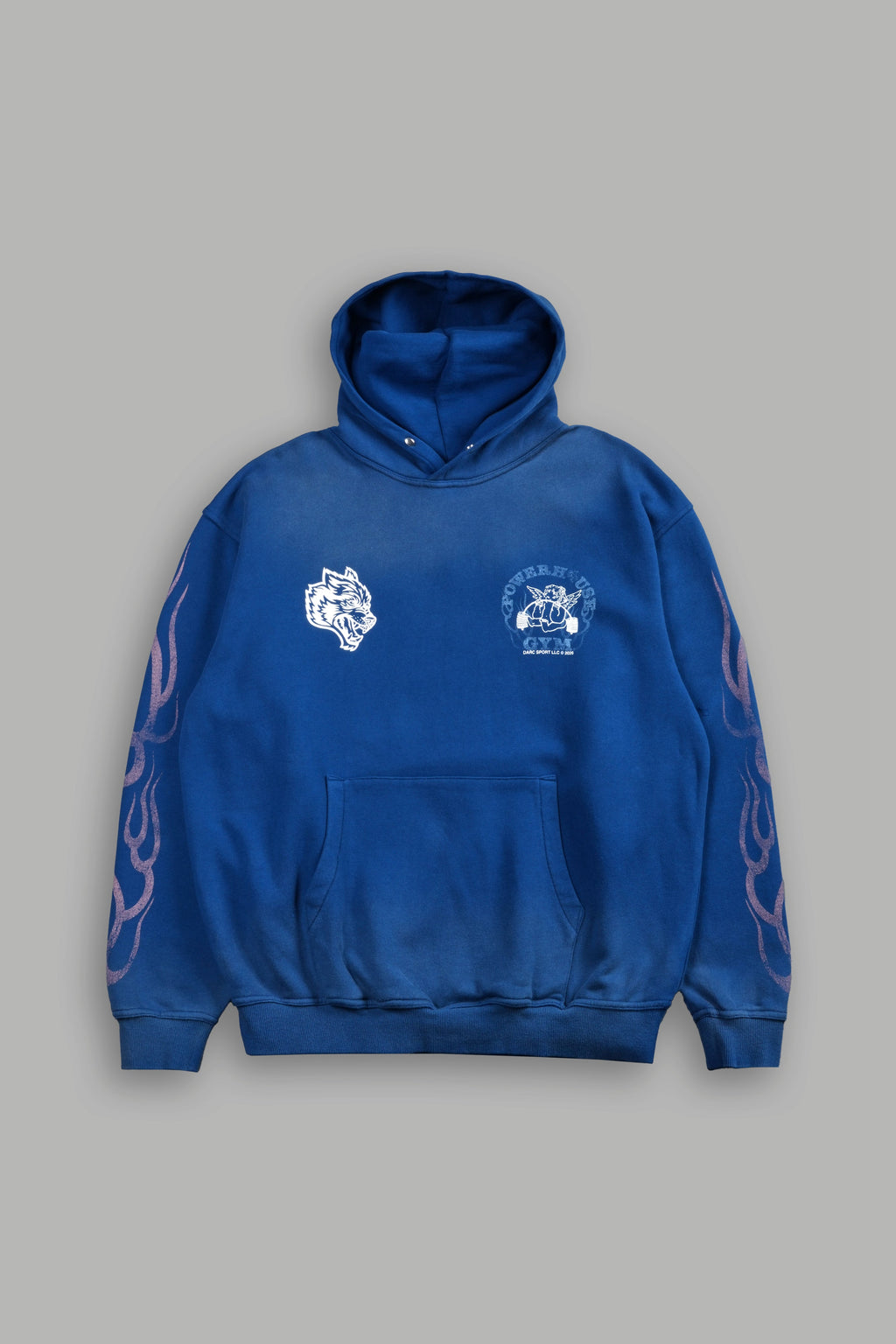 Powerhouse of the Cherub Unisex "Pierce" Hoodie in Darc Cobalt Drift Wash — imagem 3