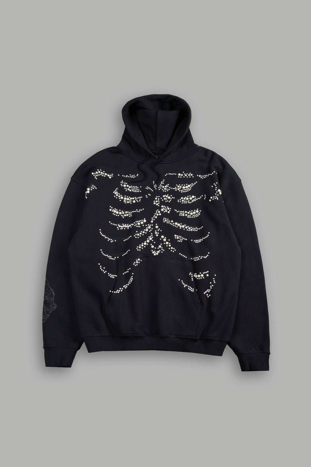 Bone Cage Bishop Hoodie In Black
