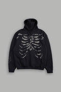 Bone Cage Bishop Hoodie In Black