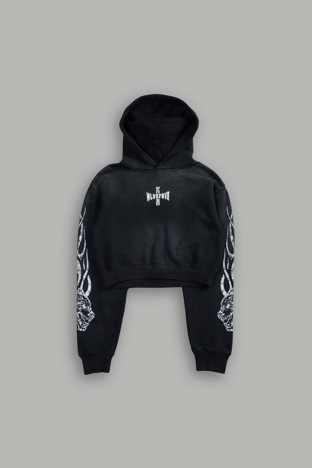 Finite Flame "Rose" She Hoodie in Black Drift Wash — imagem 2