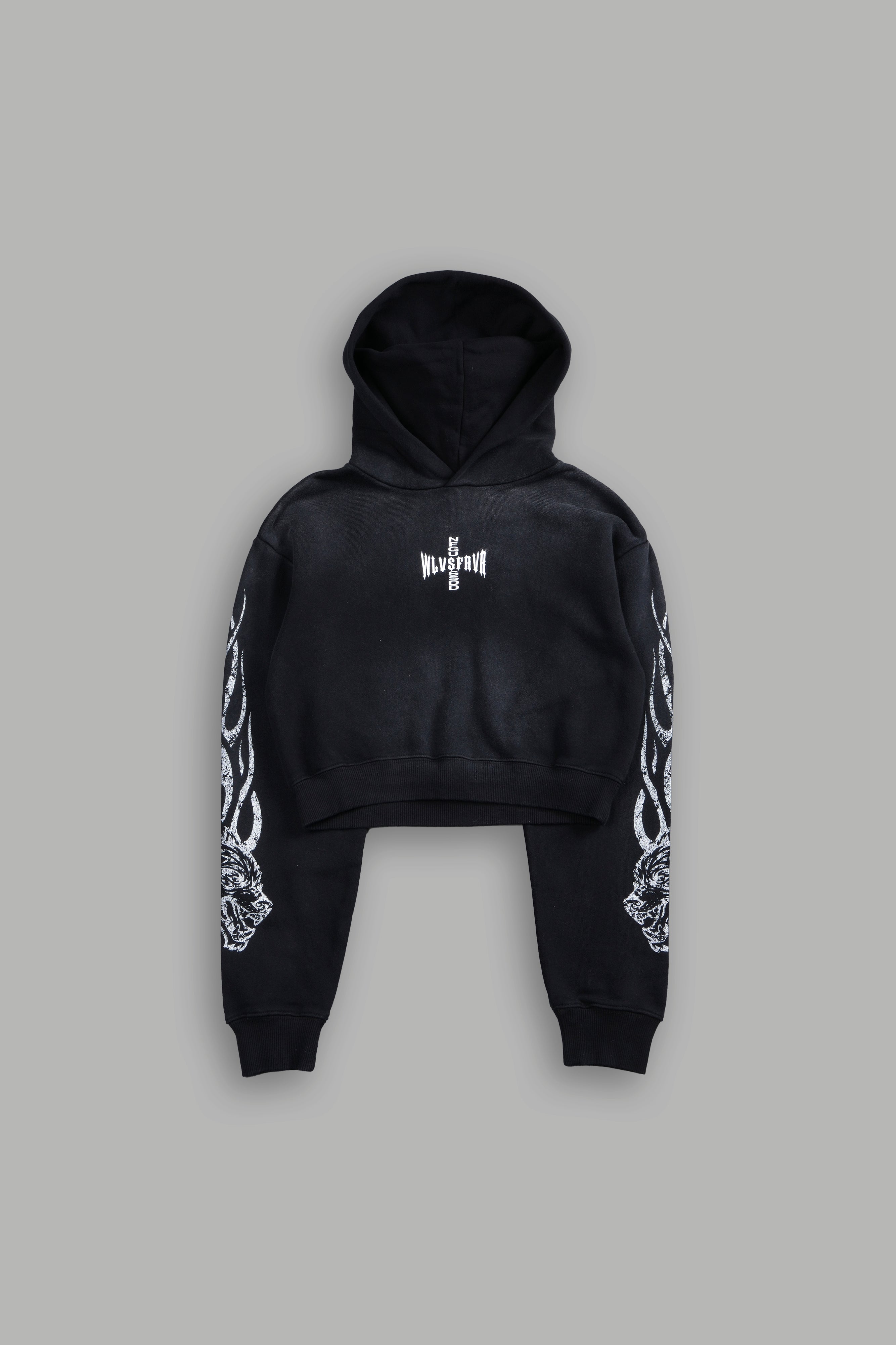 Finite Flame "Rose" She Hoodie in Black Drift Wash — imagem 2