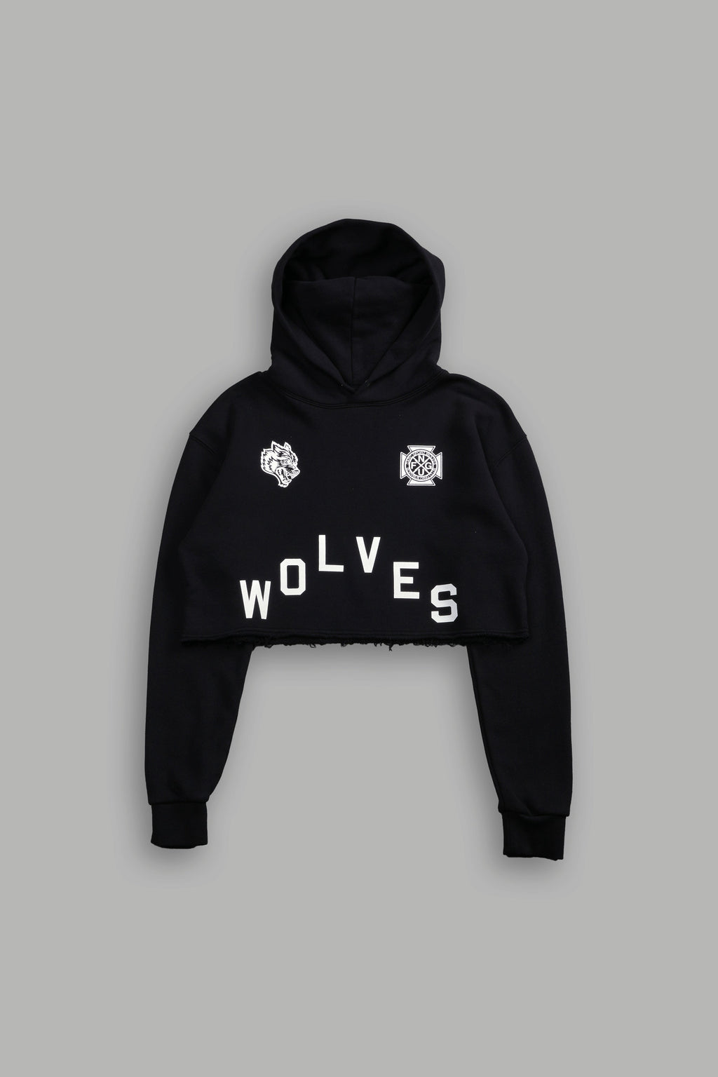Wolf Pyramid "Pierce" Cropped Hoodie in Black — imagem 4