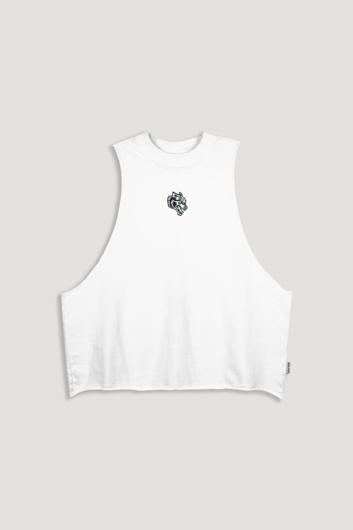 Loyalty Forever Grunge Raw Cropped "Tommy" Muscle Tee  in Cream — imagem 8