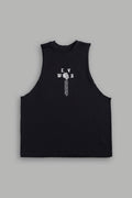 Dama De Las Rosas Tommy Muscle Tee In Black