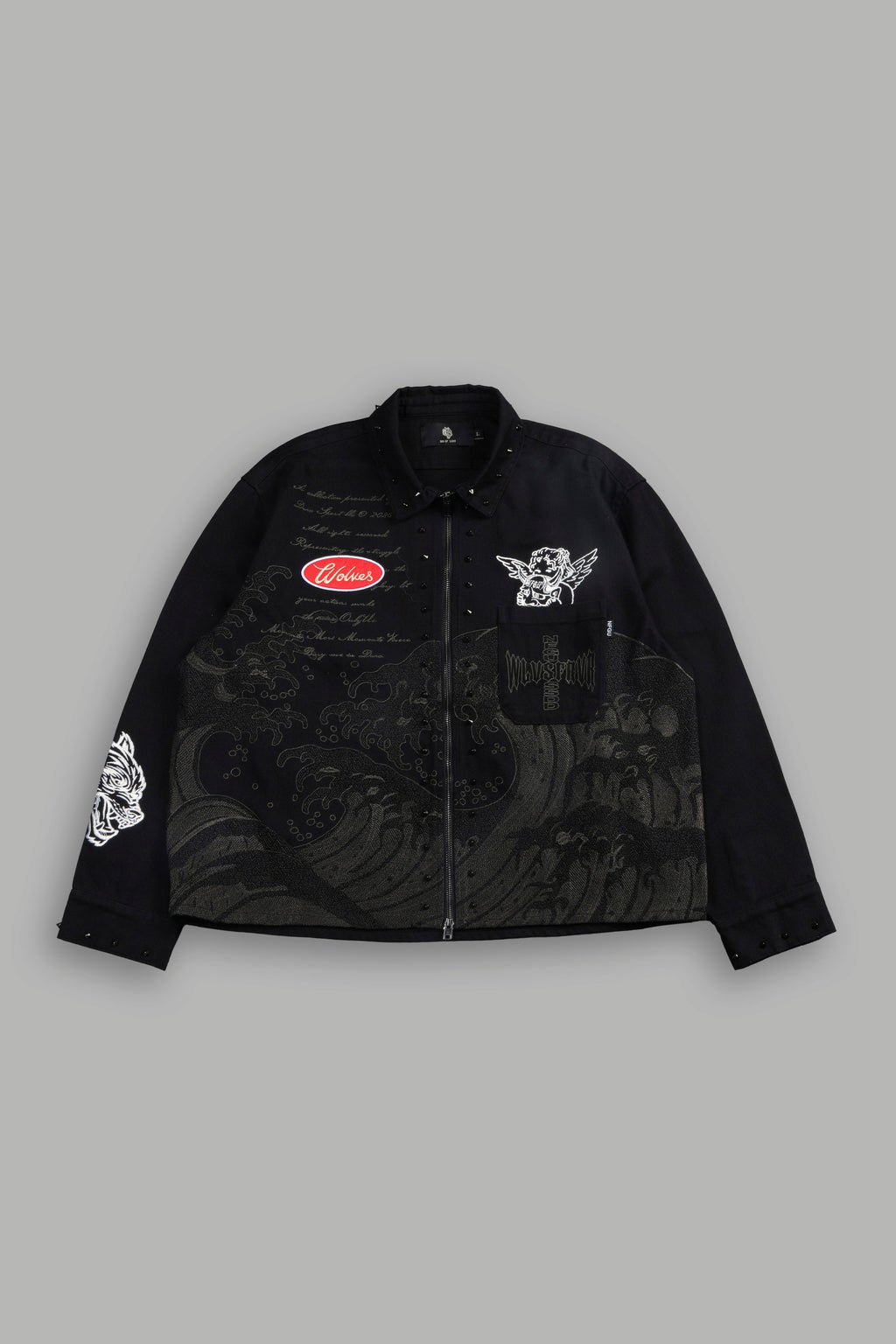 Great Wave Ls Vince Shirt in Black — imagem 1