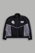 Drip Hesh Quinn Track Jacket in Black/Lush Vintage Woodland Camo - imagem 1