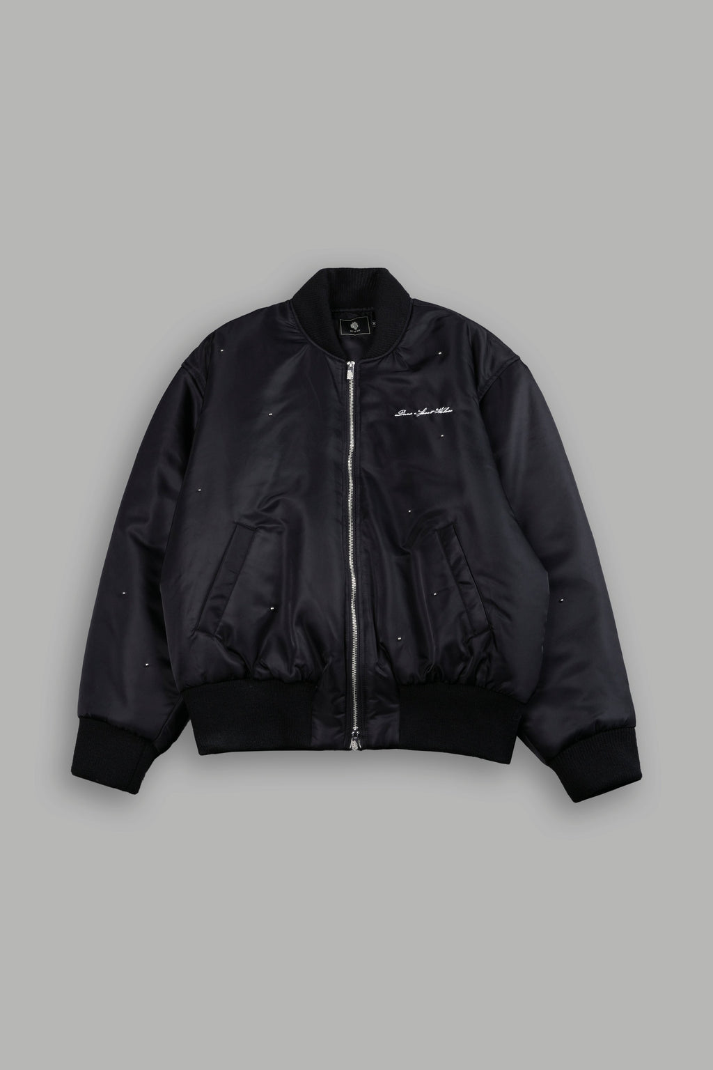 Studded Darc Sport Wolves Remy Bomber Jacket in Black - imagem 1