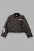 Wolves Script Patch Earl Jacket in Darc Brown Leopard