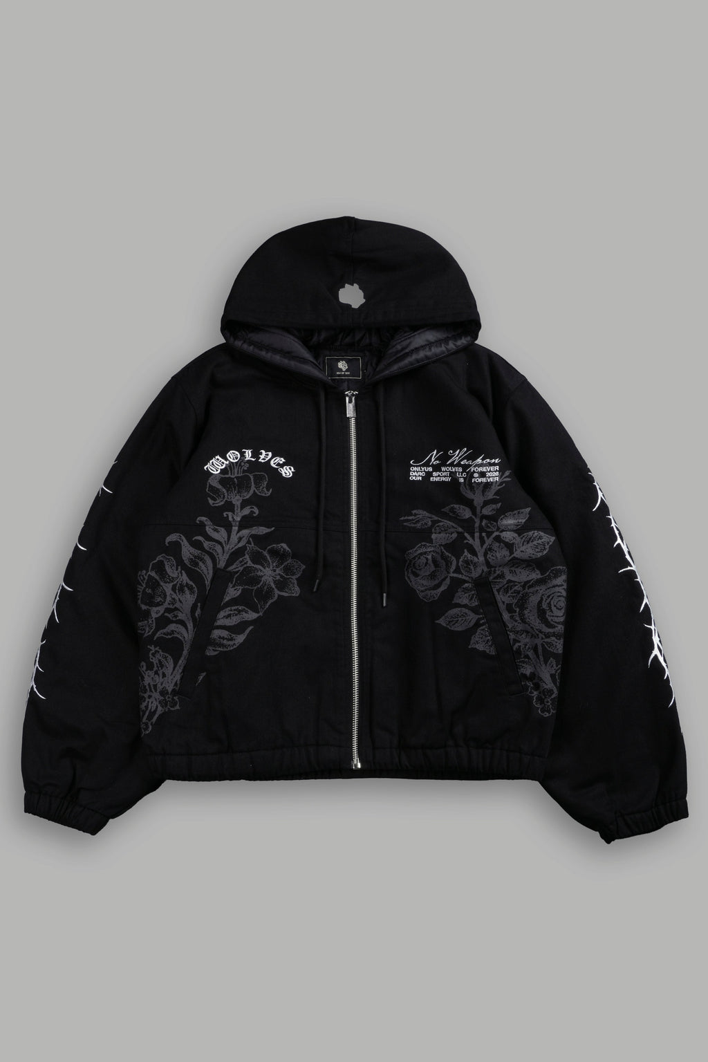 Wolves Pray Calaway Jacket in Distressed Black - imagem 3