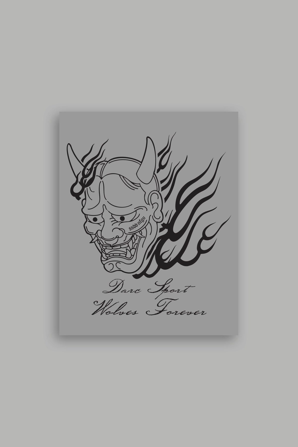 Oni Fire Large Vinyl Decal in Black - imagem 1
