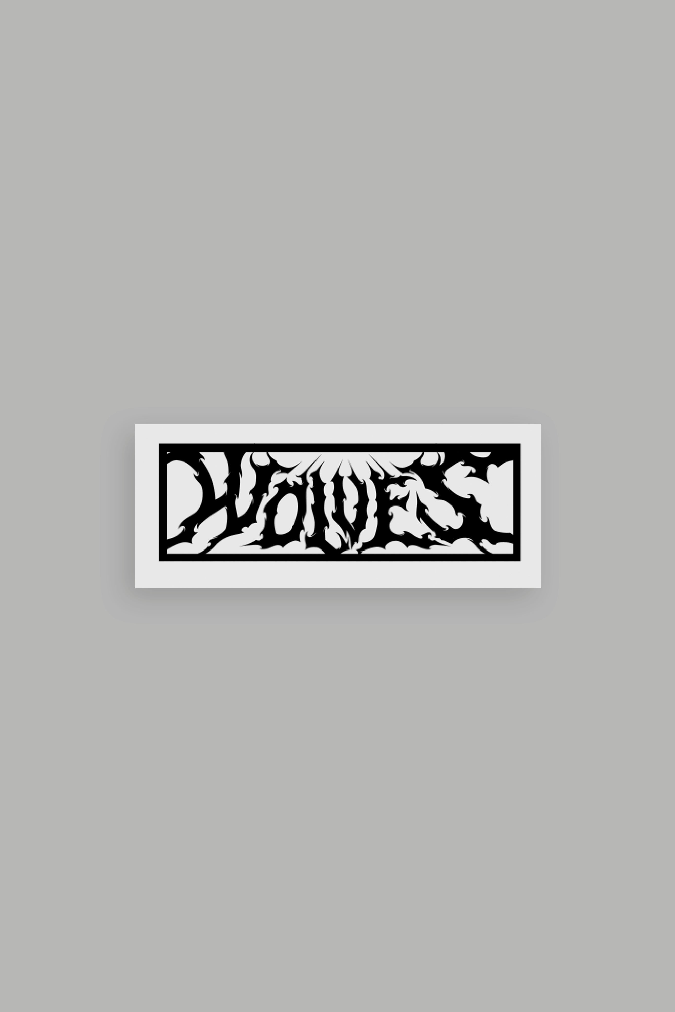 Midnight Wolves Large Sticker in Black — imagem 1